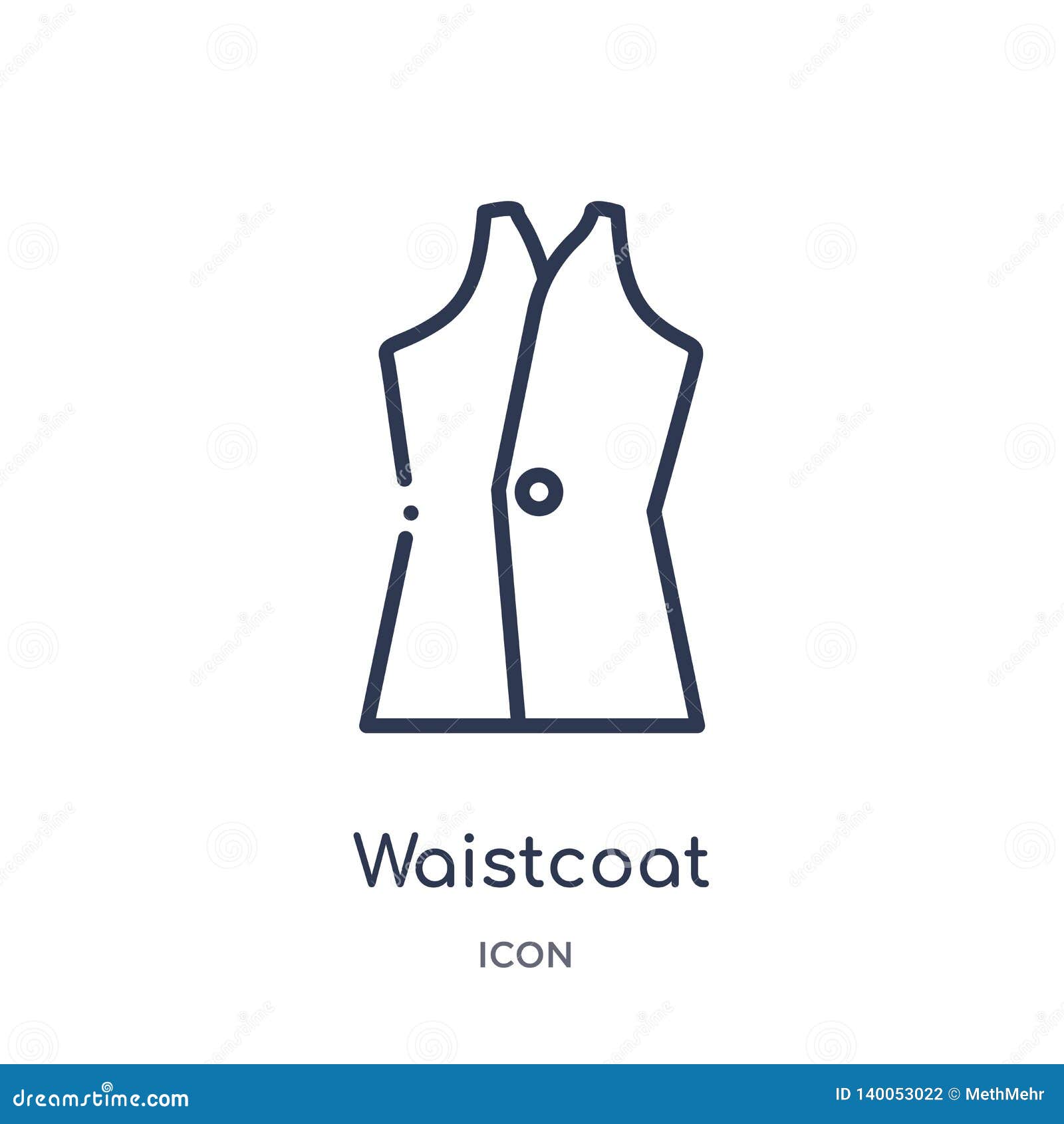 Linear Waistcoat Icon from Clothes Outline Collection. Thin Line ...