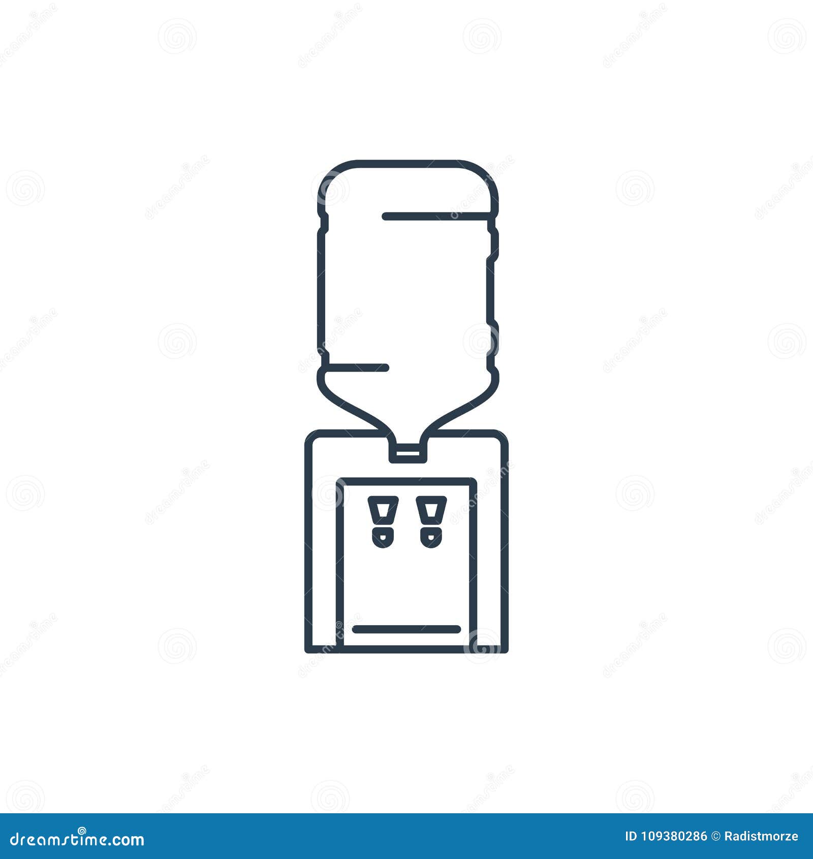 Linear water cooler icon stock illustration. Illustration of business ...