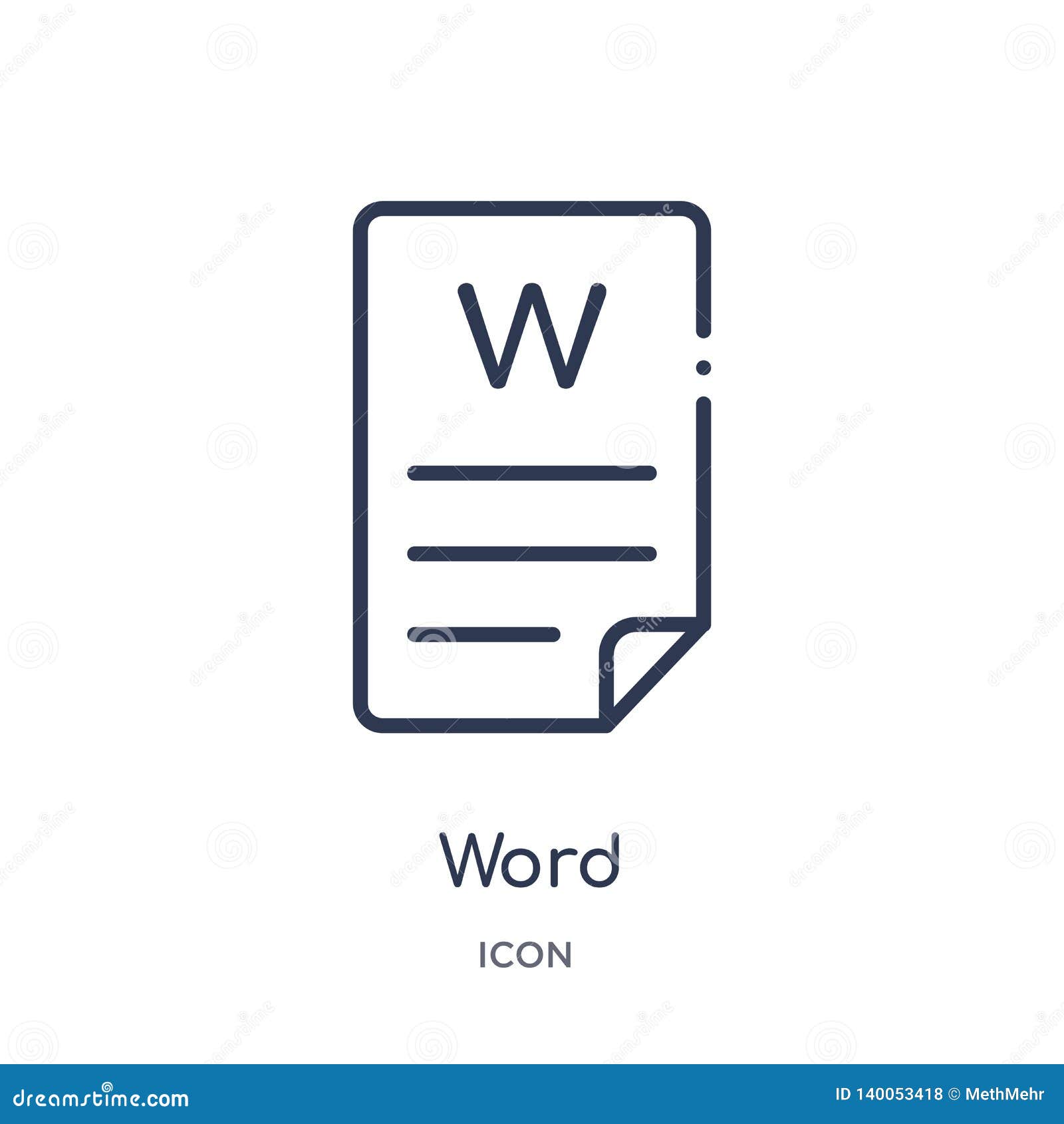Linear Word Icon From Cursor Outline Collection Thin Line Word Vector Isolated On White Background Word Trendy Illustration Stock Vector Illustration Of Collection File 140053418