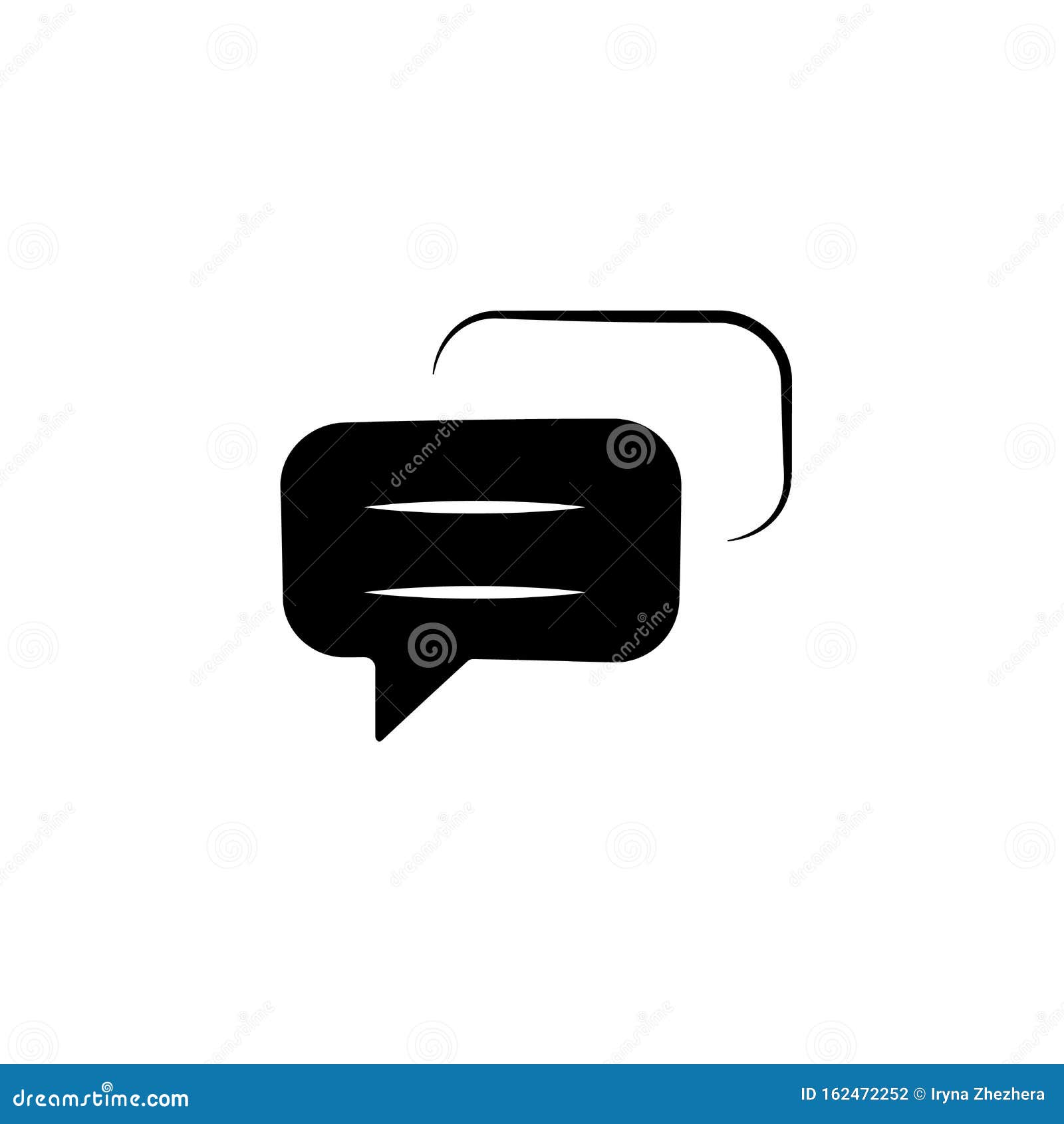 Lineares Sprechblasen Symbol Chat Zeichen Mit Zwei Eckigen Sprechblasen Und Zeilen Fur Text Vektor Abbildung Isoliert Stock Abbildung Illustration Von Chat Lineares