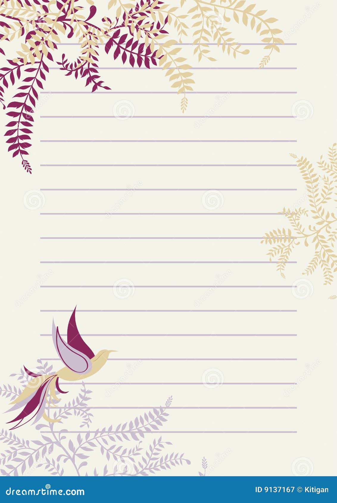 Lined Page with Decoration stock vector. Illustration of design ...