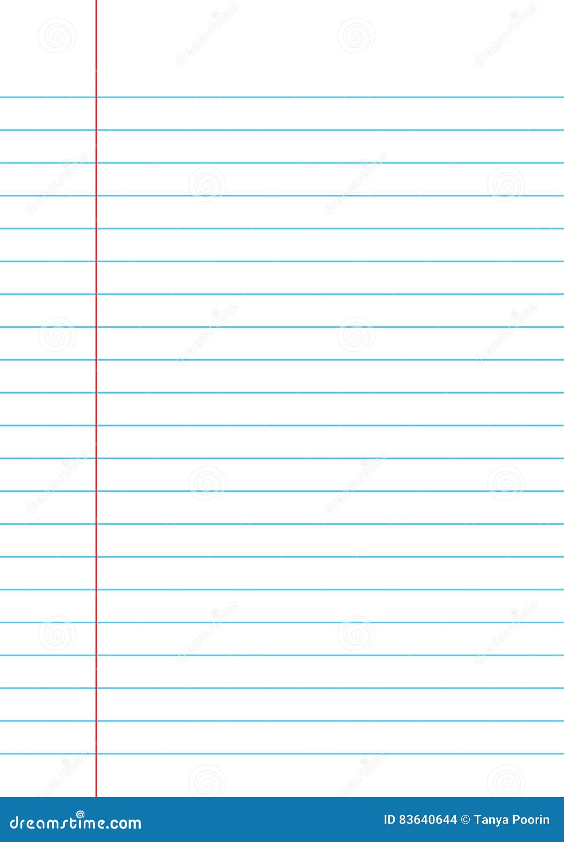 Paper line notebook sheet blank Royalty Free Vector Image