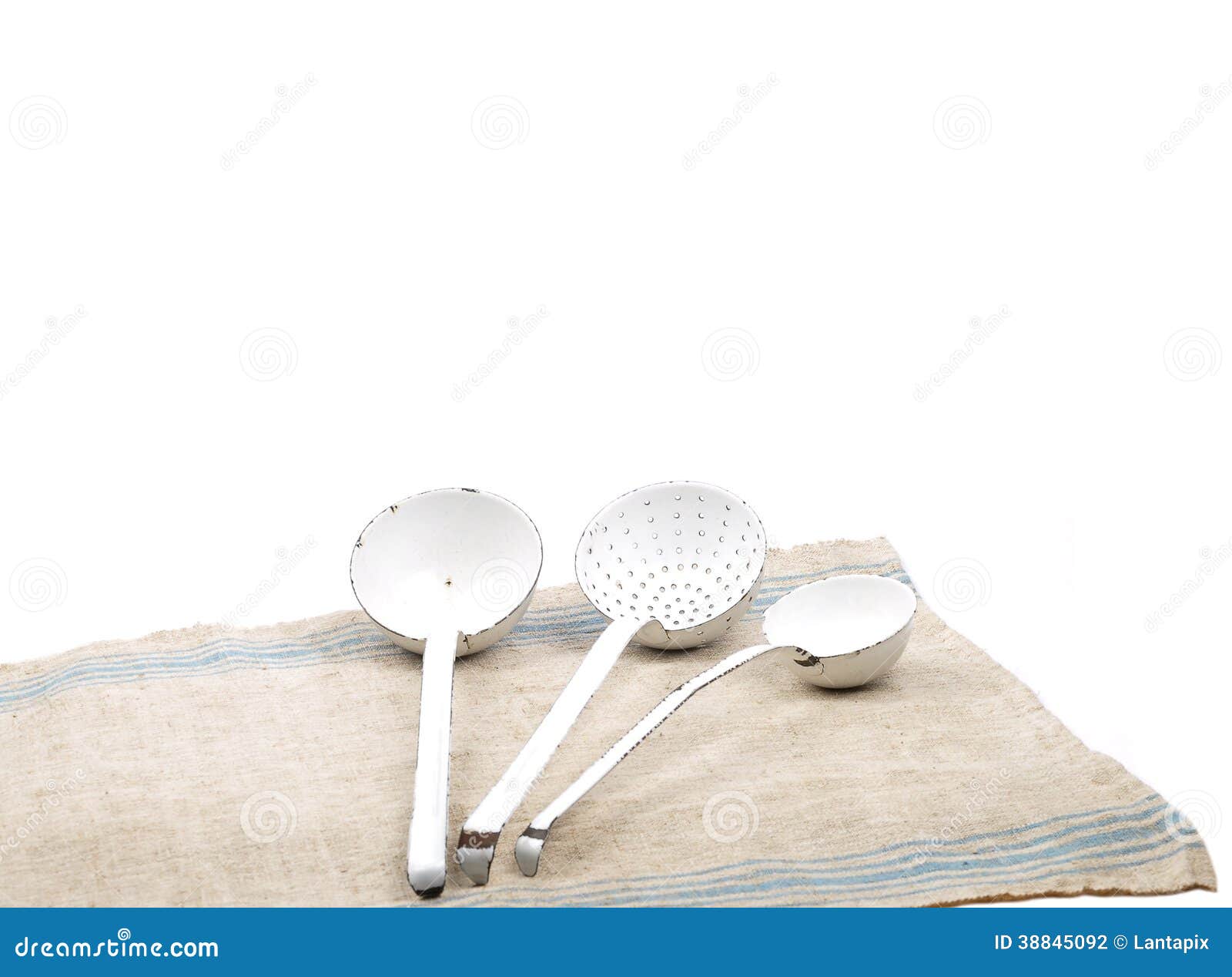 Linen and ladles stock photo. Image of dipper, cloth 38845092