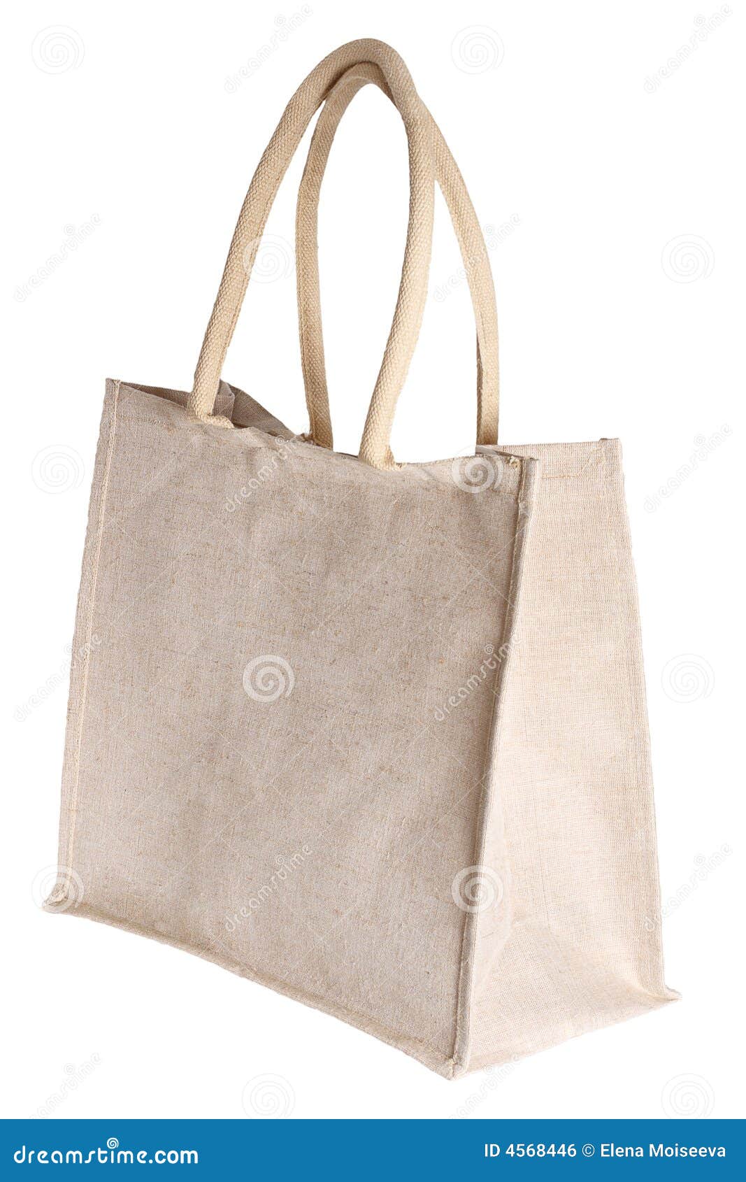 Linen Shopping Bag Isolated on White Stock Photo Image of carrying