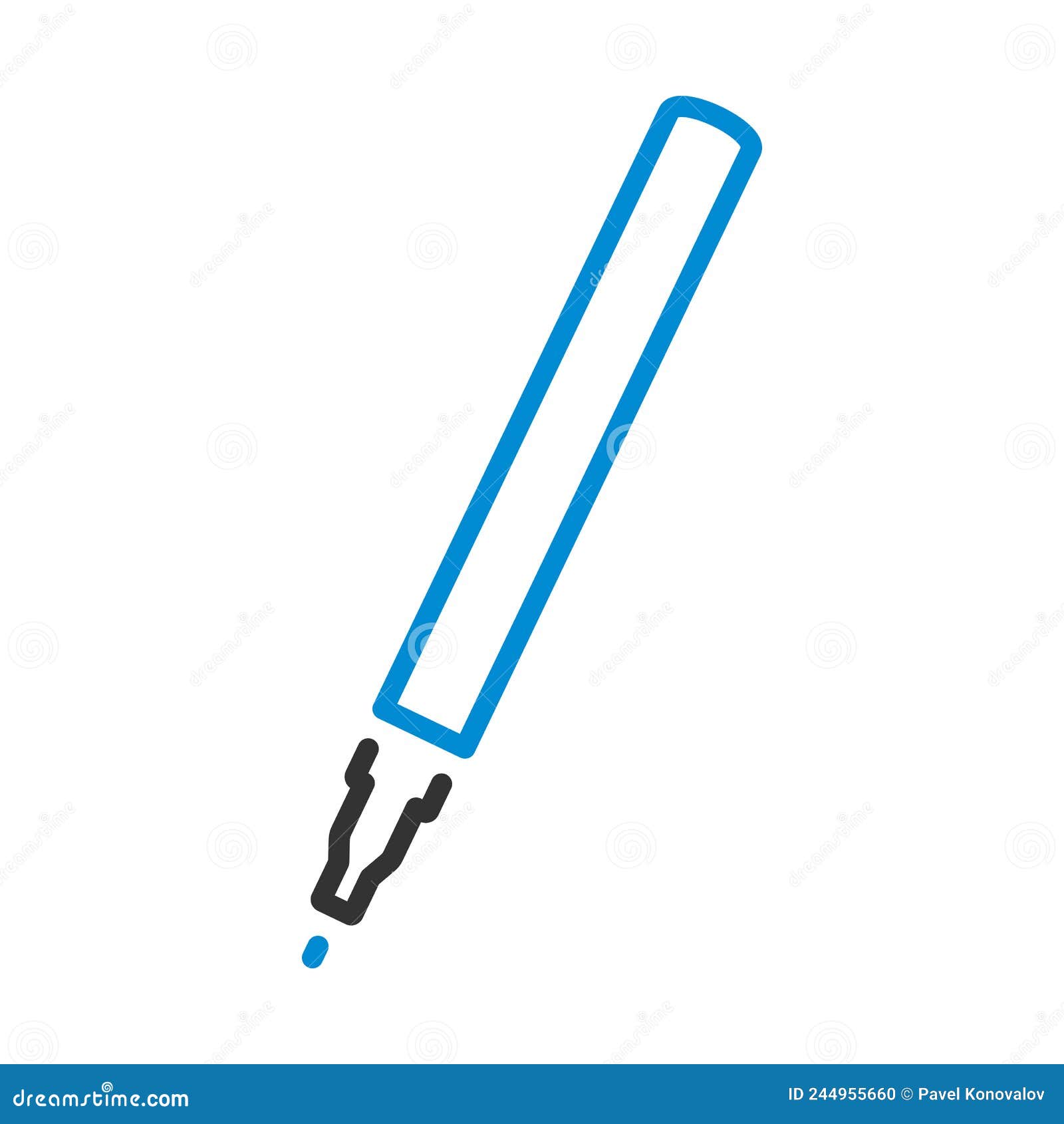 Liner Pen Icon stock vector. Illustration of cartoon 244955660