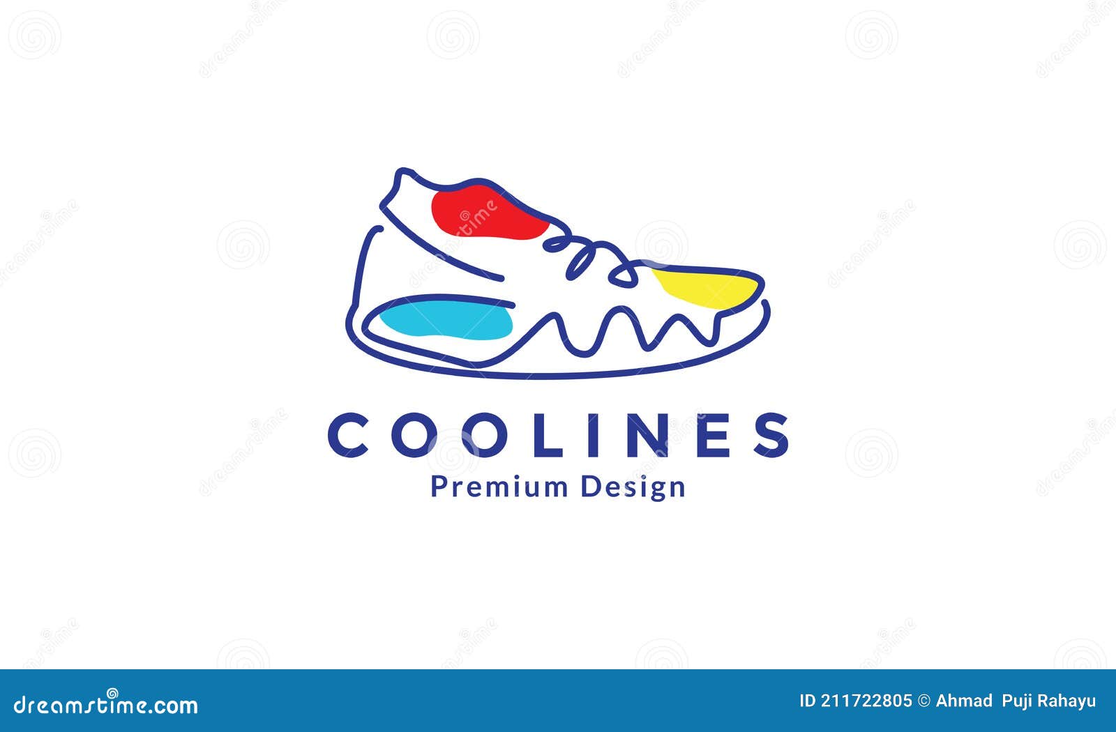 Lines Art Abstract Color Shoes Sneakers Logo Design Vector Icon Symbol ...