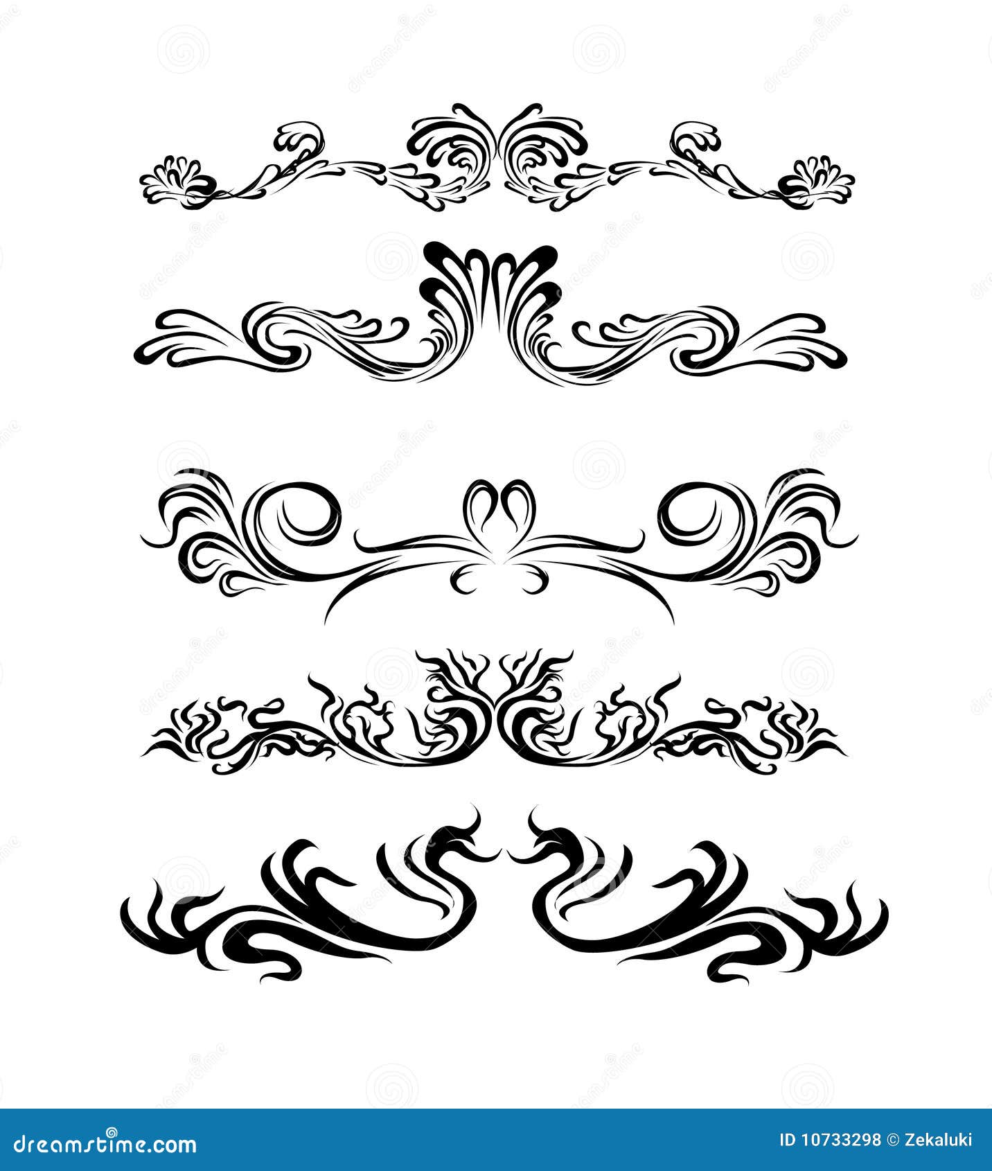 Lines. Design Elements Of Different Styles. Stock Vector - Illustration
