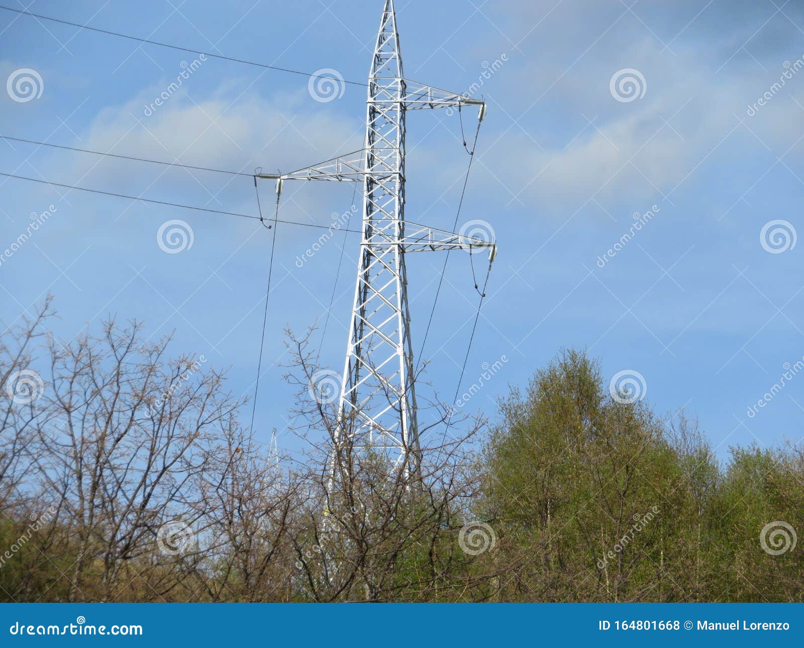 lines of electrical wires that carry the energy to our homes