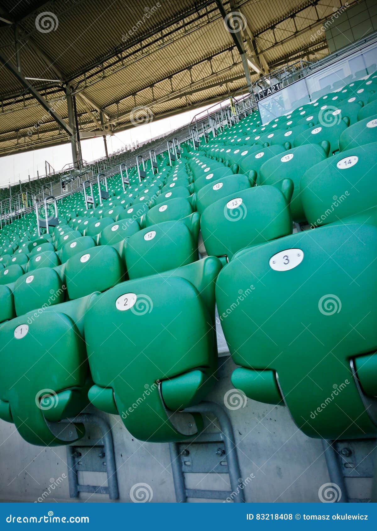 Lines of Green Stadium Seats Stock Photo Image of green, arena 83218408