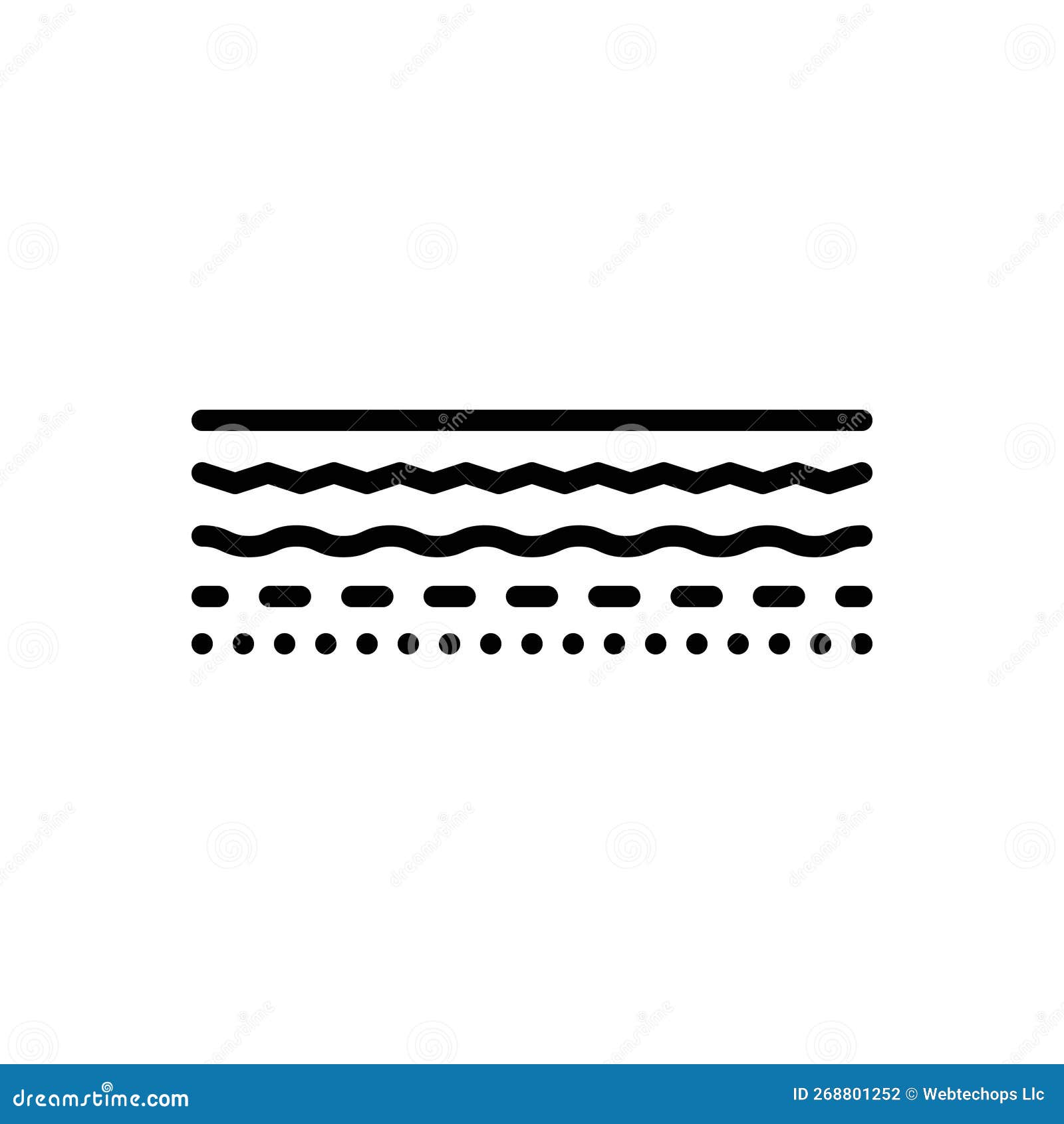 black line icon for lines, straight and beeline