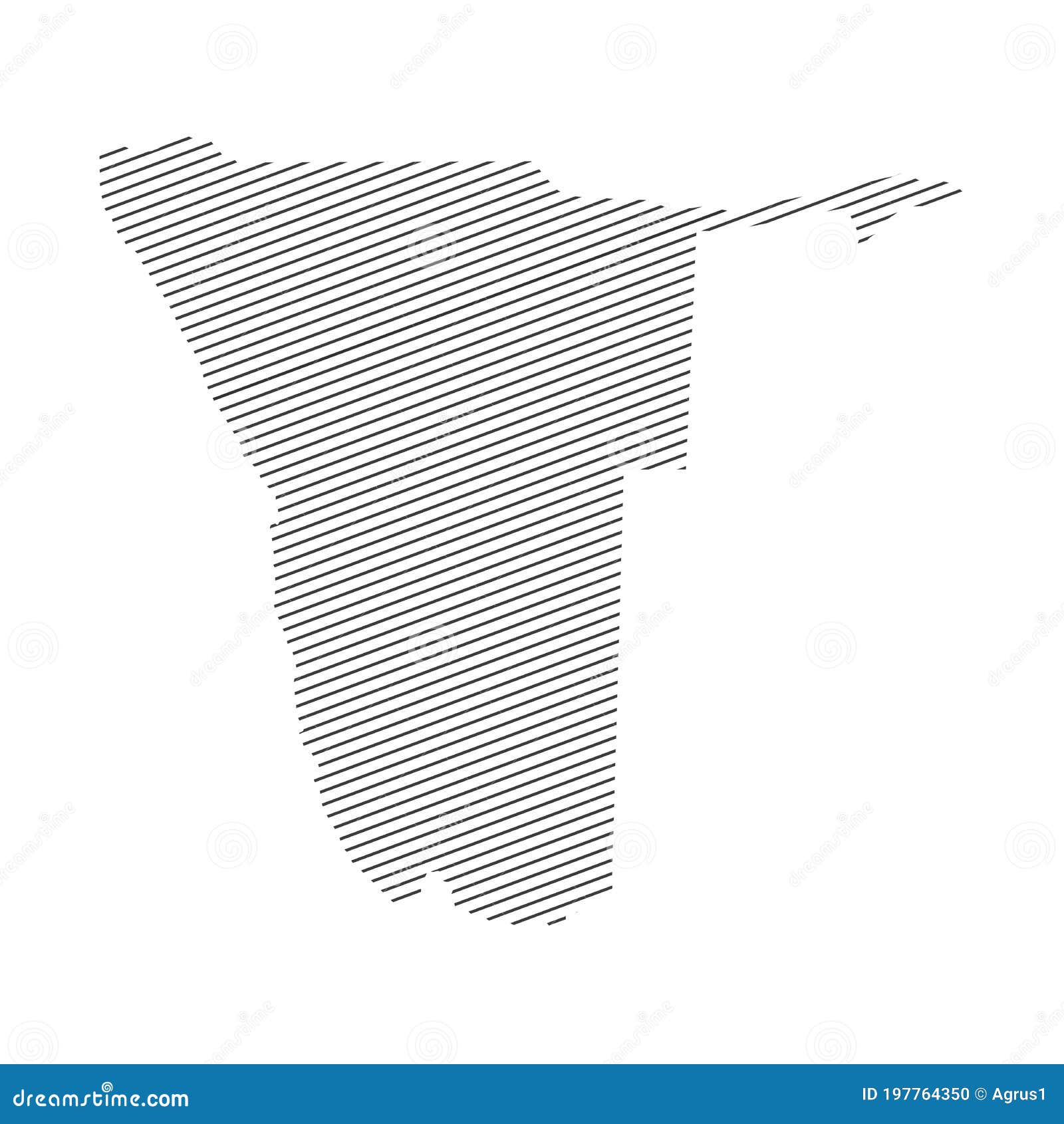 Lines Map Nambia Isolated White Background Vector Design Element Lines Map Nambia Isolated White Background 197764350 