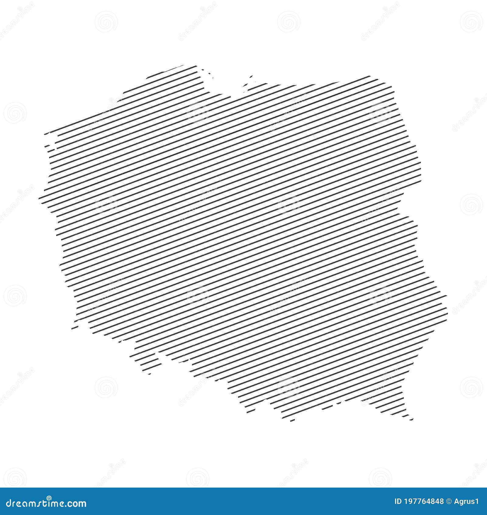 Poland Map Isolated On White Background. Vector Thin Line Border Map Of ...