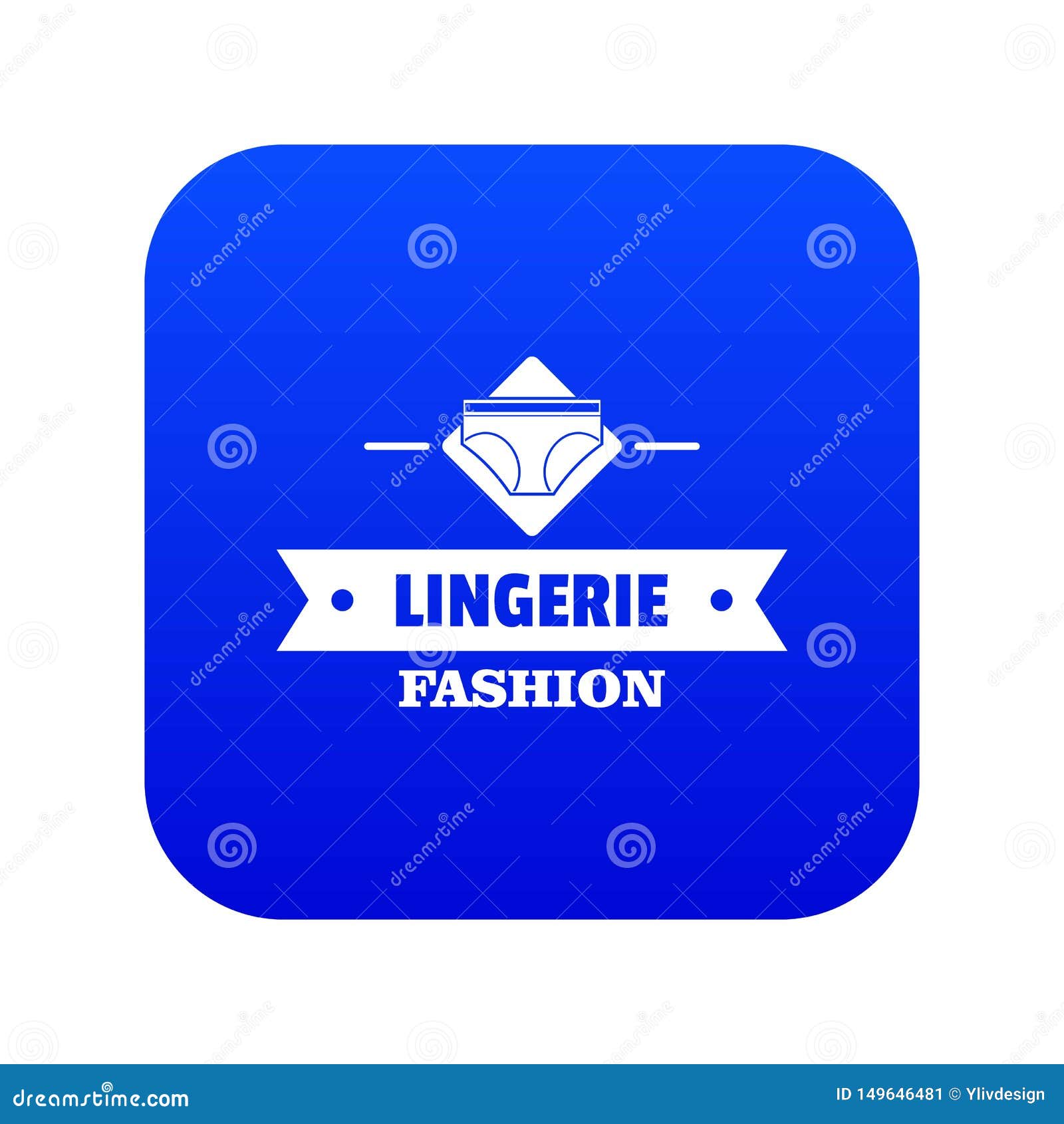 Lingerie Beauty Icon Blue Vector Stock Vector - Illustration of ...