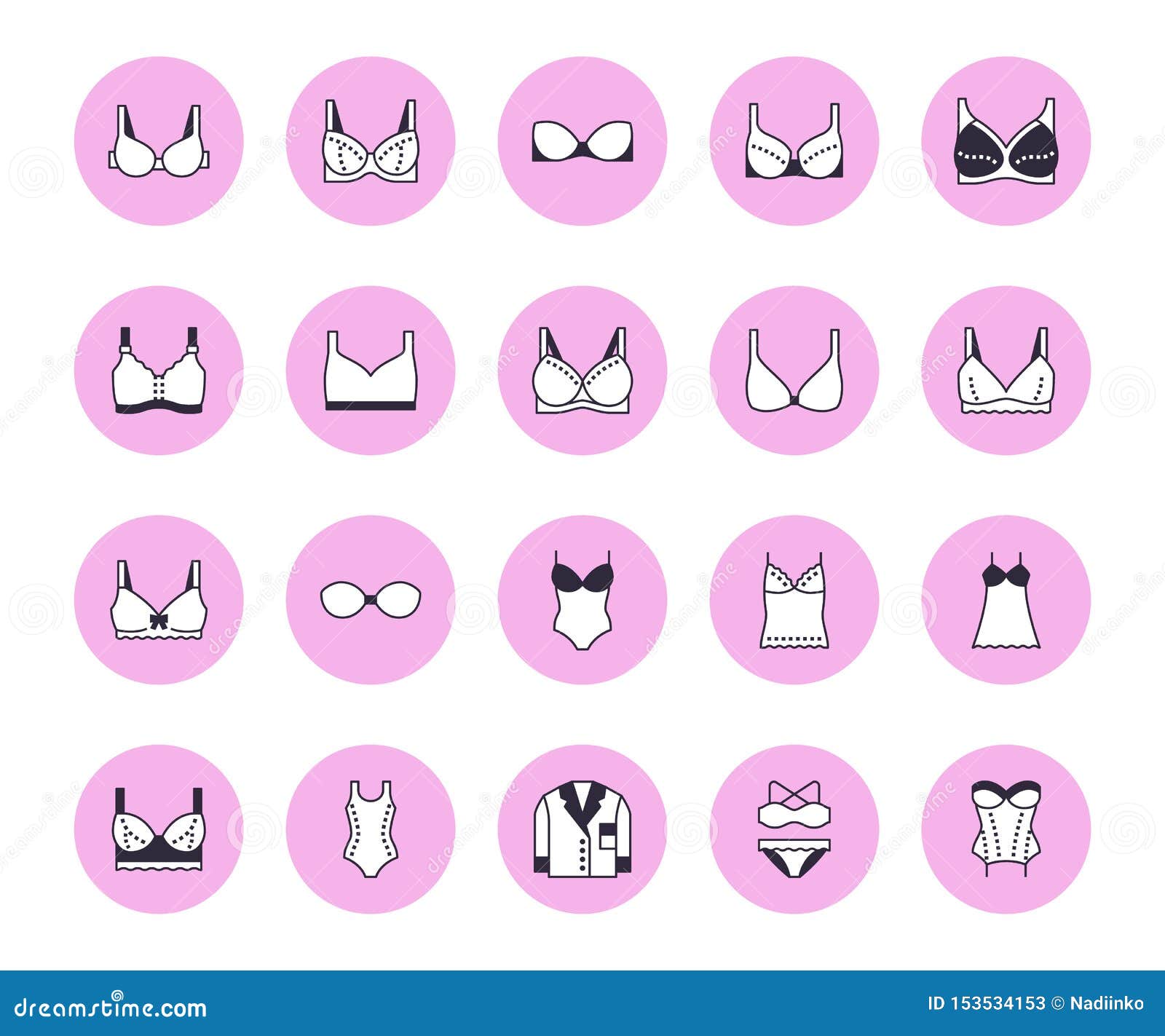 Brassiere icon Bra icon Linear Detailed Clothes icon png download