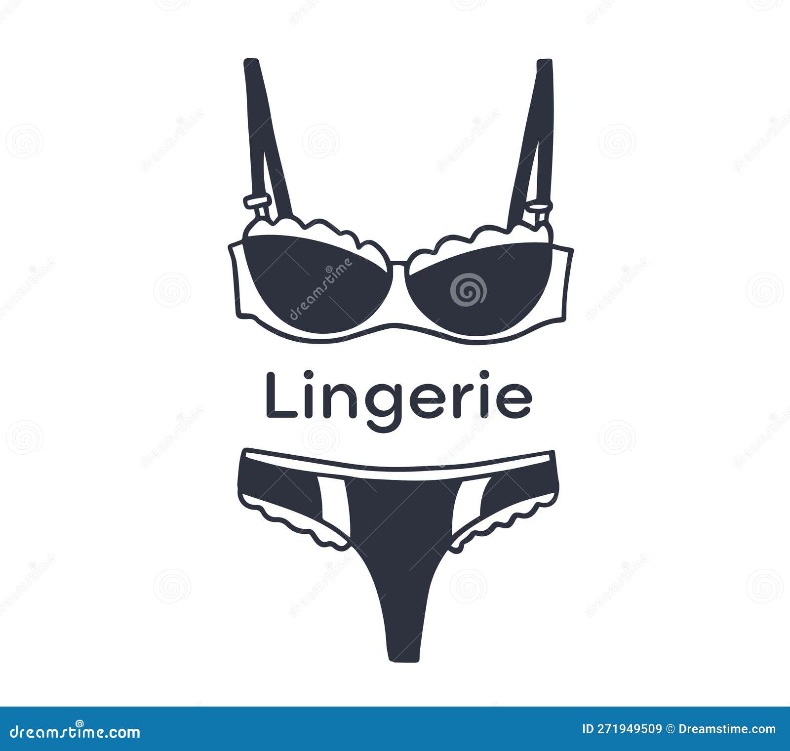 Lingerie Logo or Women S Underwear Silhouette Stock Illustration -  Illustration of erotic, logo: 271949509