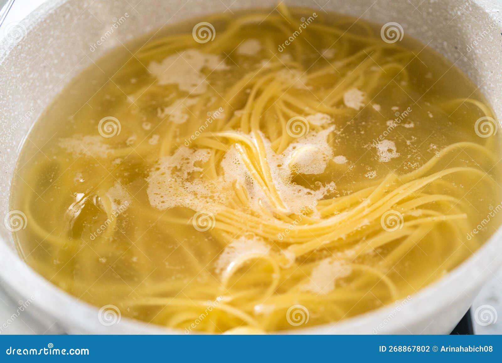 Linguine pasta stock photo. Image of food, making, recipe 268867802