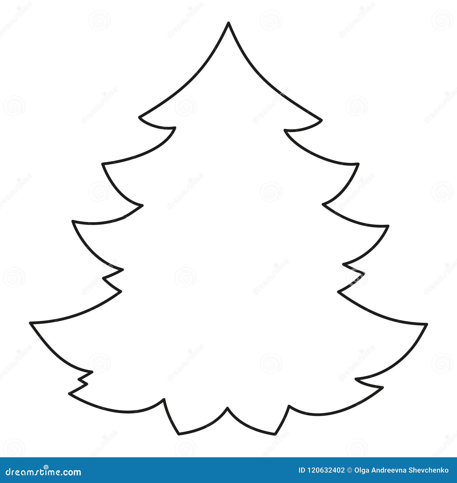 Linha árvore De Natal Preto E Branco Da Arte Ilustração do Vetor -  Ilustração de arte, cumprimento: 120632402