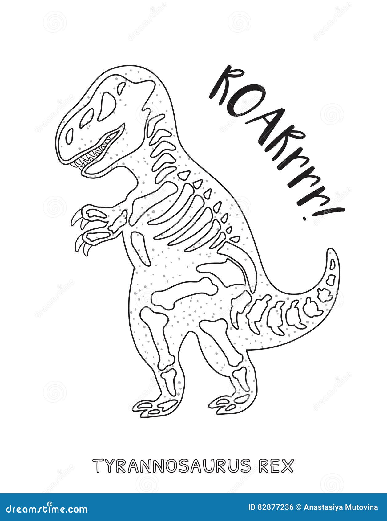 Desenho de Esqueleto tiranossauro rex para Colorir - Colorir.com