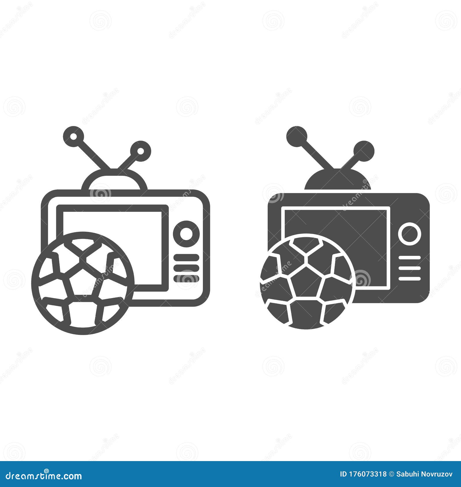 Bola de futebol no monitor da tv - ícones de esportes grátis