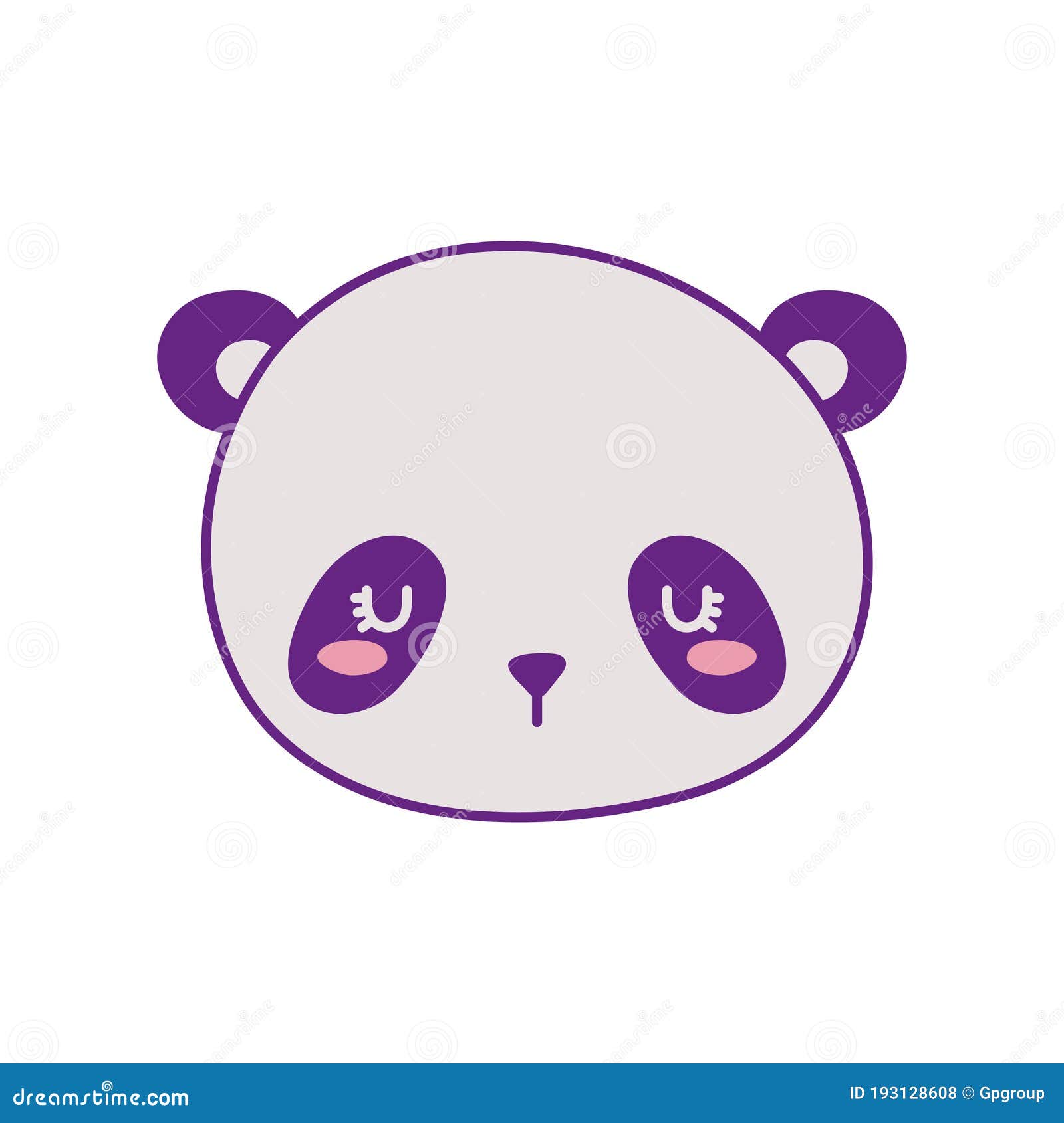 Panda Urso Retrato Bonito Com Nome Texto Sorriso Cabeça Dos Desenhos  Animados Forma Redonda Rosto Animal, Ilustrações De Ícone Vetorial Isolado  No Fundo Branco. Plano Simples Para Cartaz De Crianças, Aplicativo Móvel