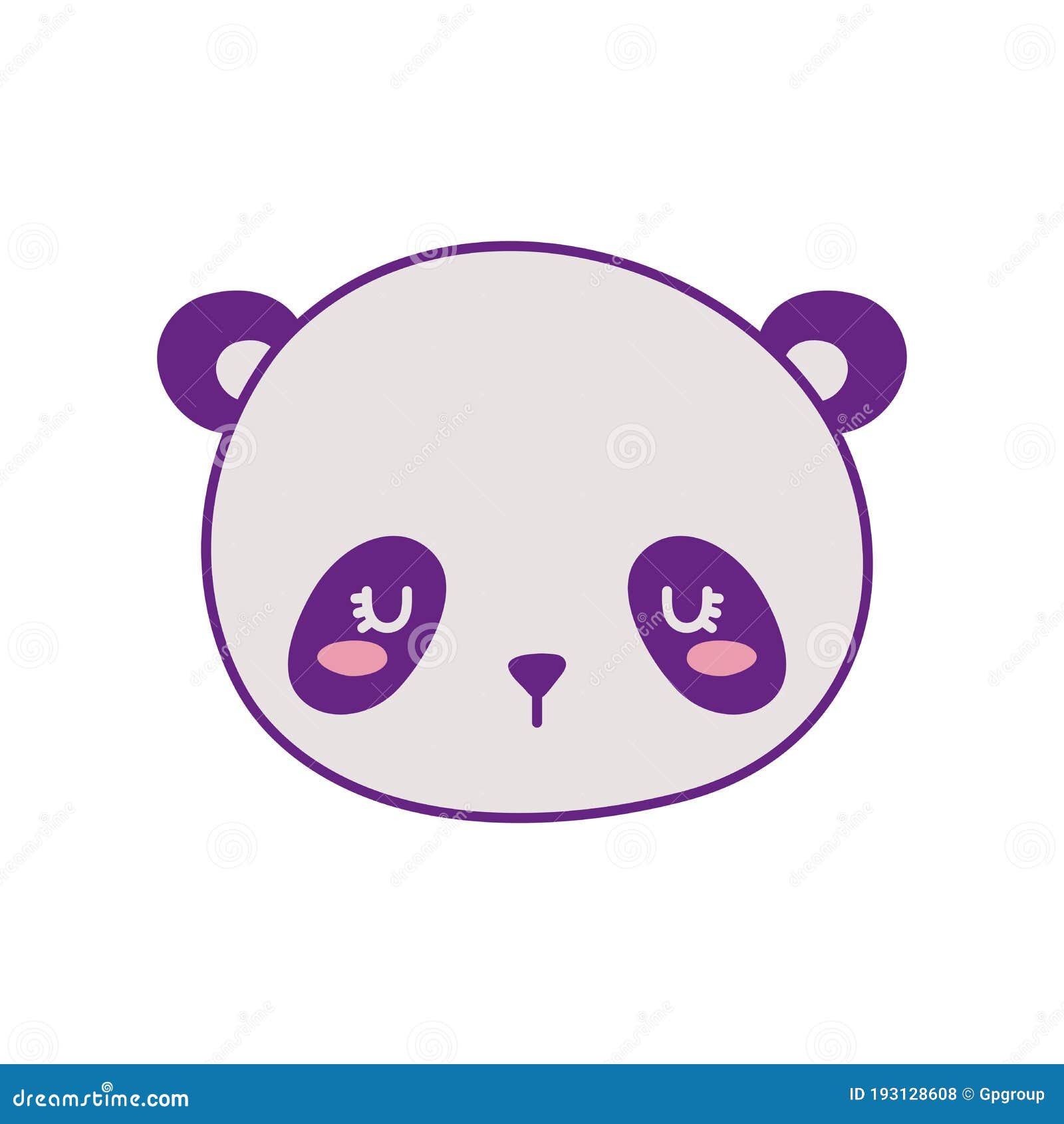 Baixe Rosto Sorridente de Urso Panda Cartoon PNG - Creative Fabrica