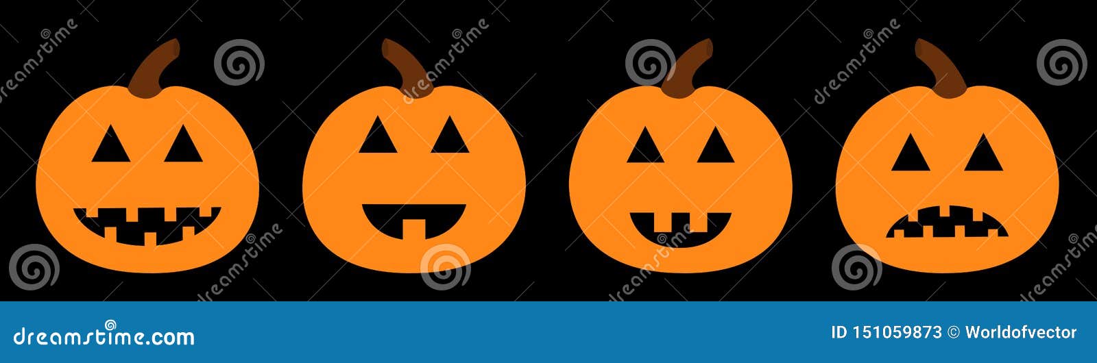 Cara assustadora de abóbora de halloween de bonito desenho animado com  língua de fora