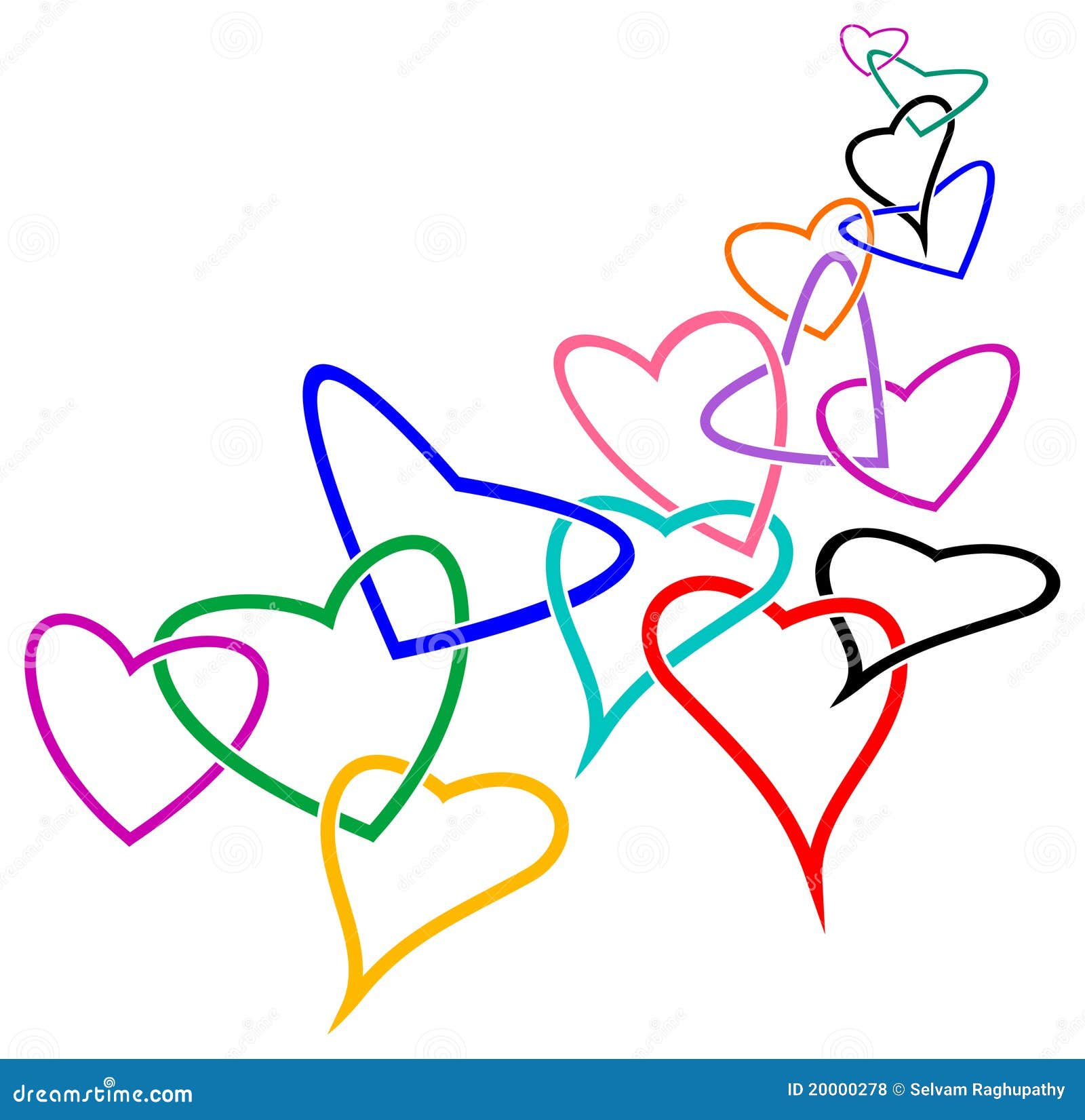 free linked hearts clip art - photo #42