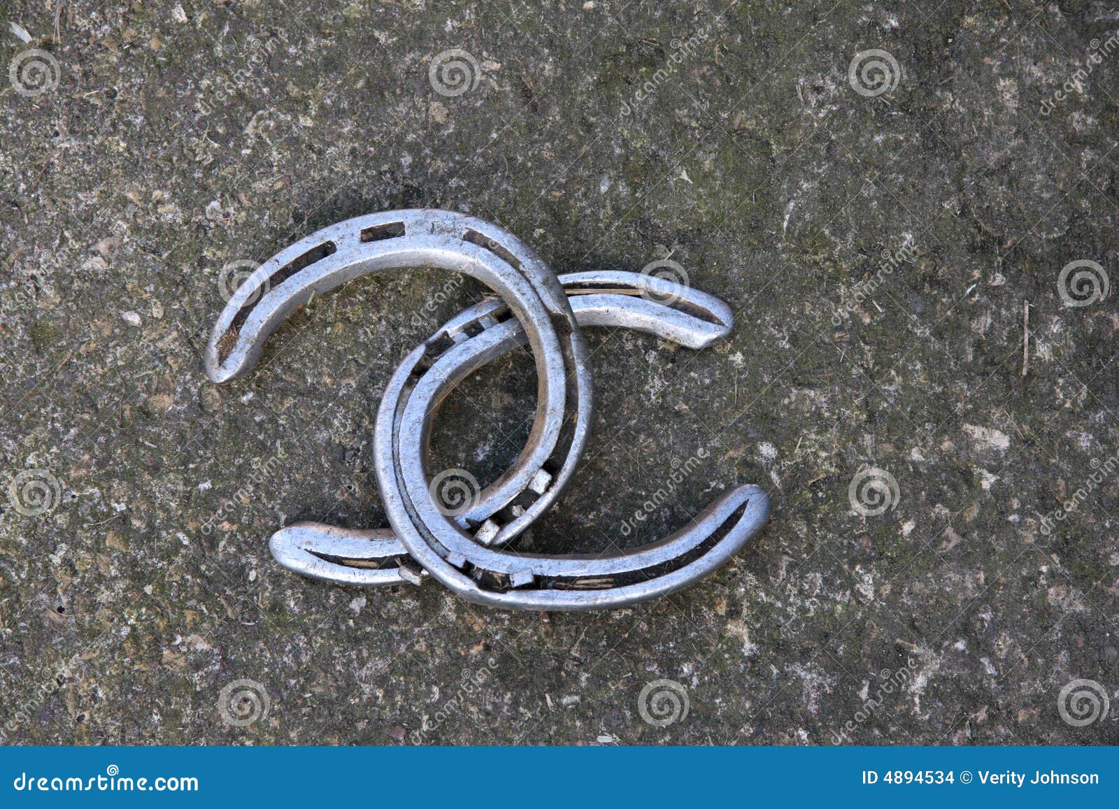 Linked horse shoes stock photo. Image of metal, luck, horse 4894534