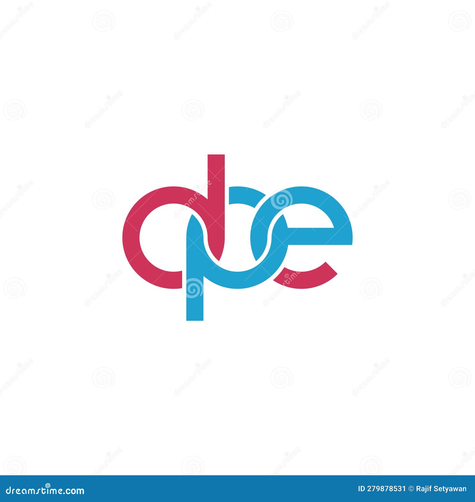 linked letters dpe monogram logo 