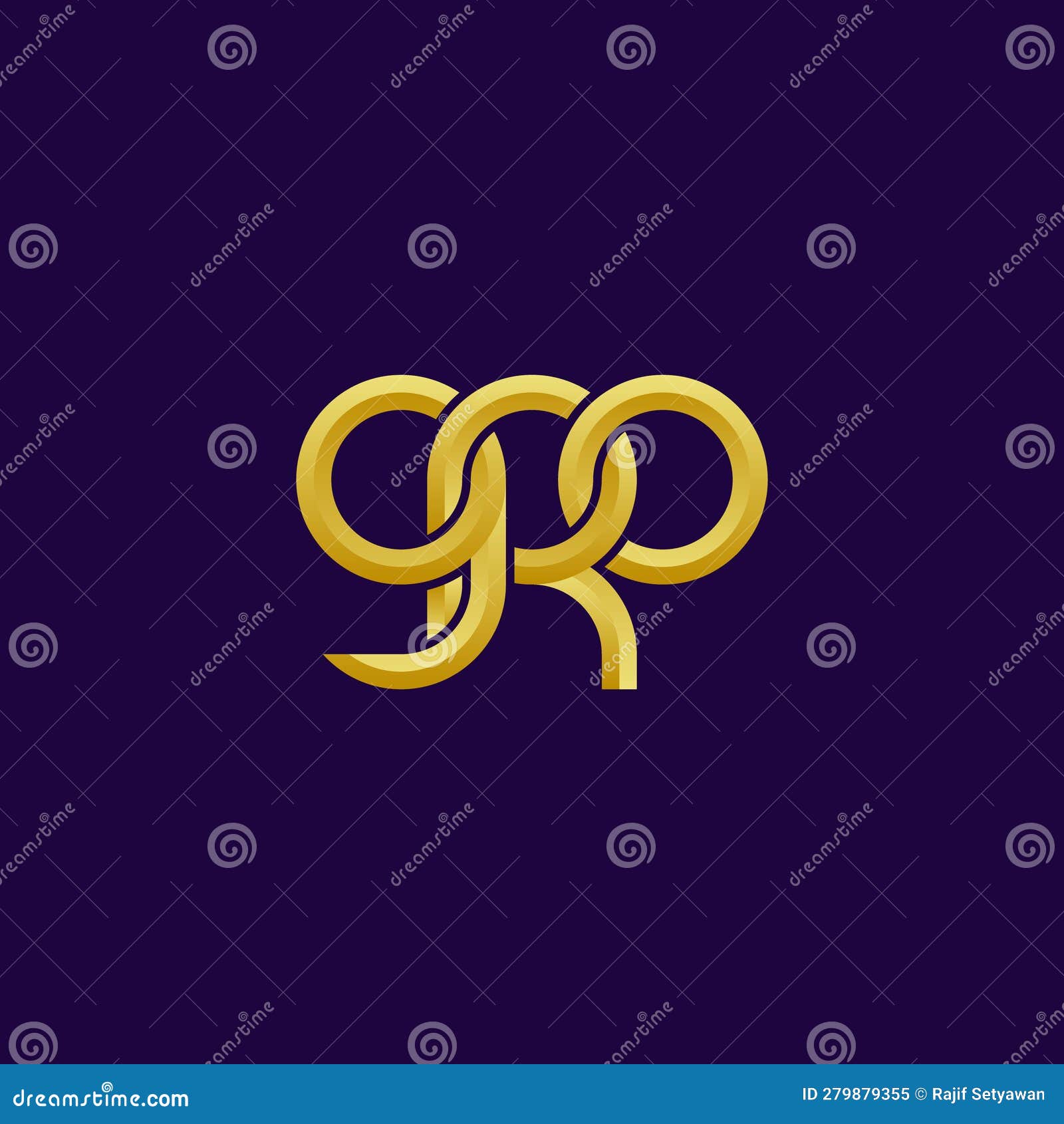 linked letters gro monogram logo 