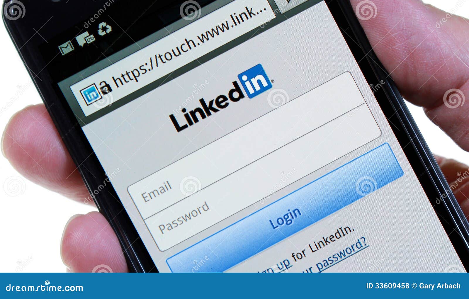 Linkedin Login Page editorial stock photo. Image of network - 33609458