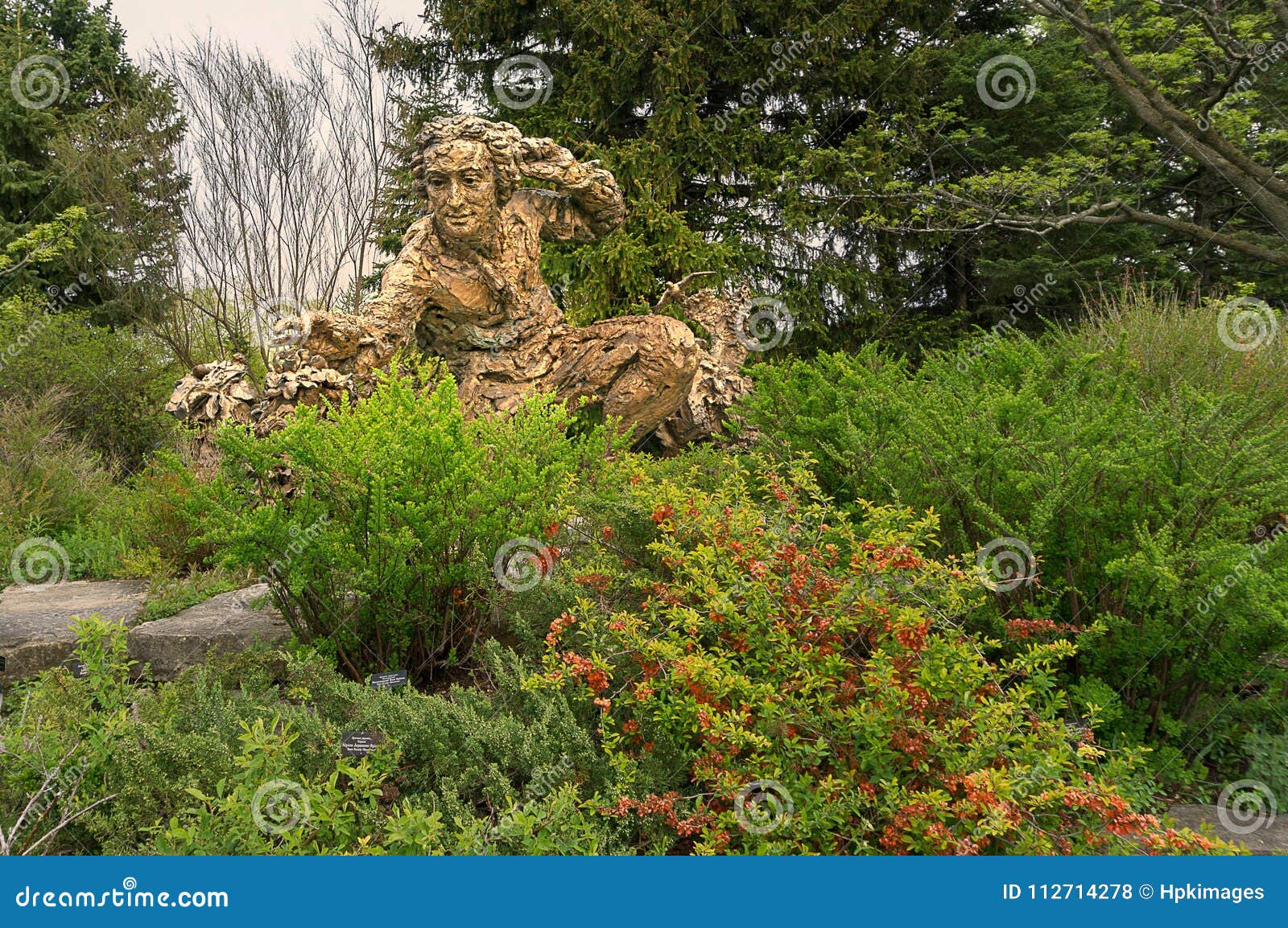 Linnaeus Sculpture In Botanical Garden Editorial Stock Photo
