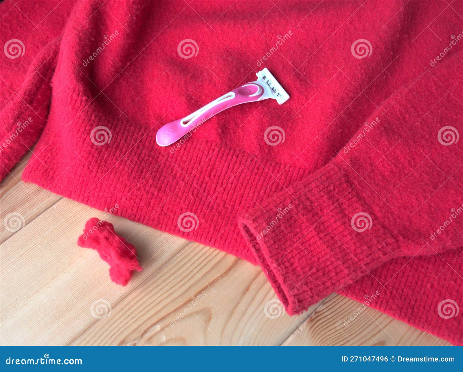 Lint Removal with a Safety Razor Stock Photo - Image of instrument,  pilling: 271047496