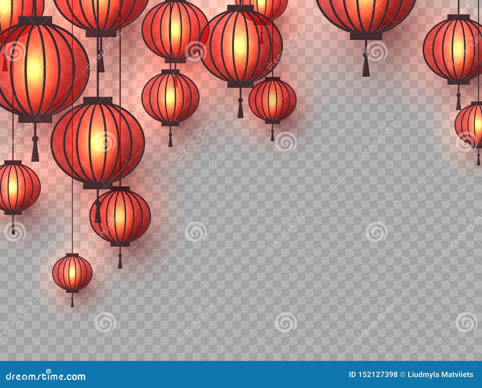 gesto selva guía Linternas Colgantes Chinas 3d Stock de ilustración - Ilustración de  oriental, celebre: 152127398