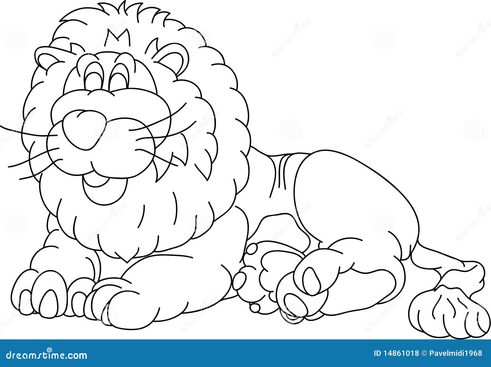 Lion stock vector. Illustration of outline, draw, lion - 14861018