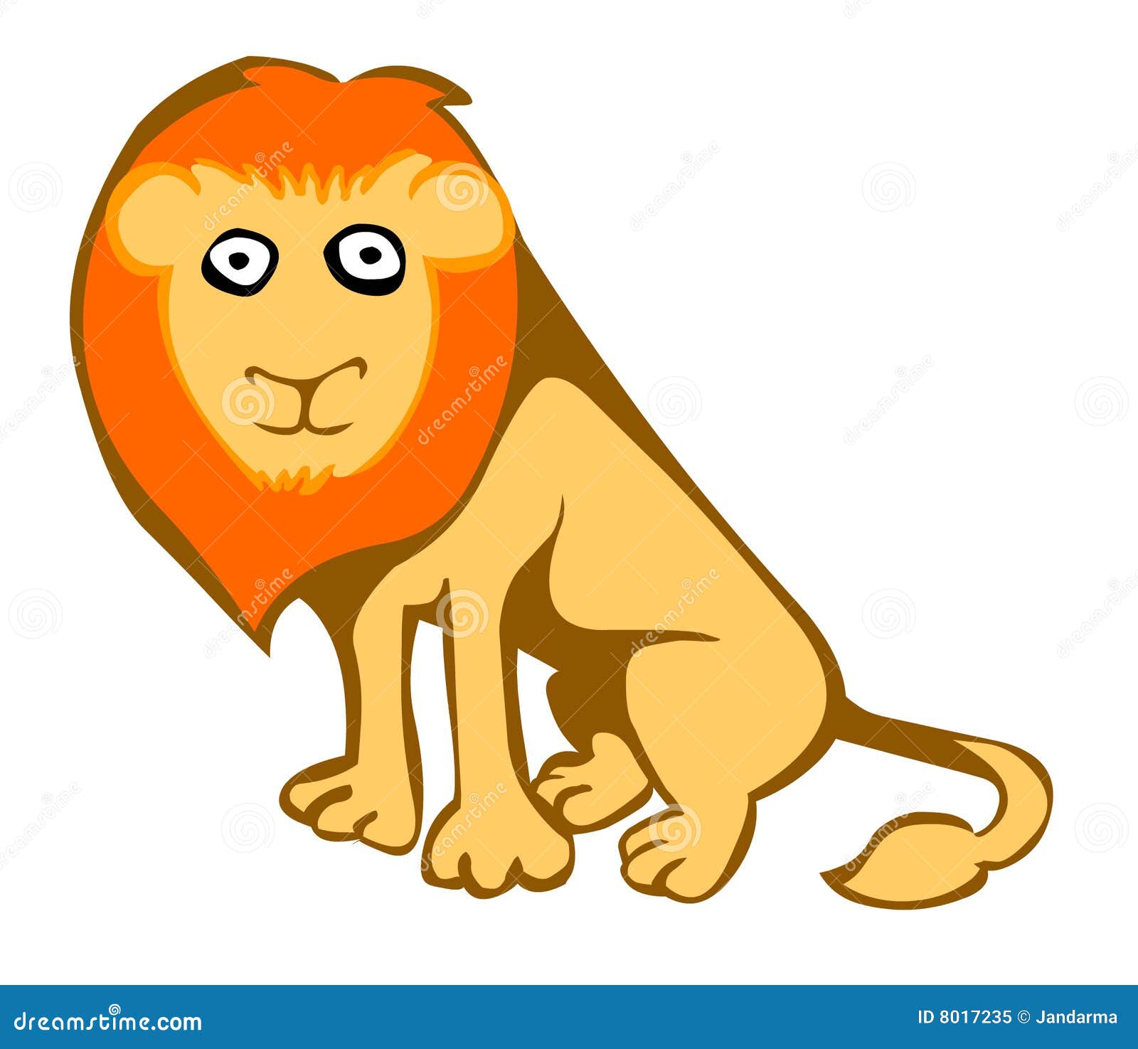 Lion stock illustration. Illustration of cute, suprised - 8017235