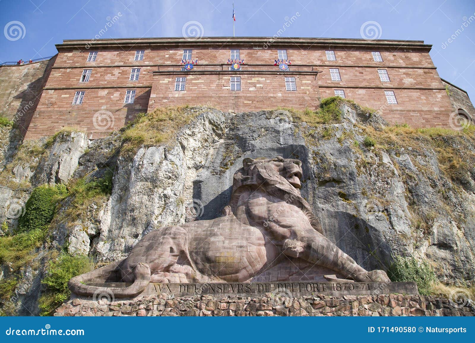 Lion of Belfort stock photo. Image of french, lion, architecture ...