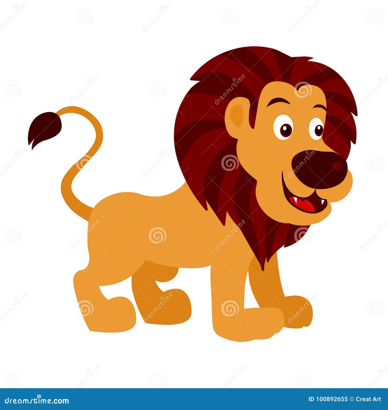 Lion Cartoon stock vector. Illustration of isolated - 100892655