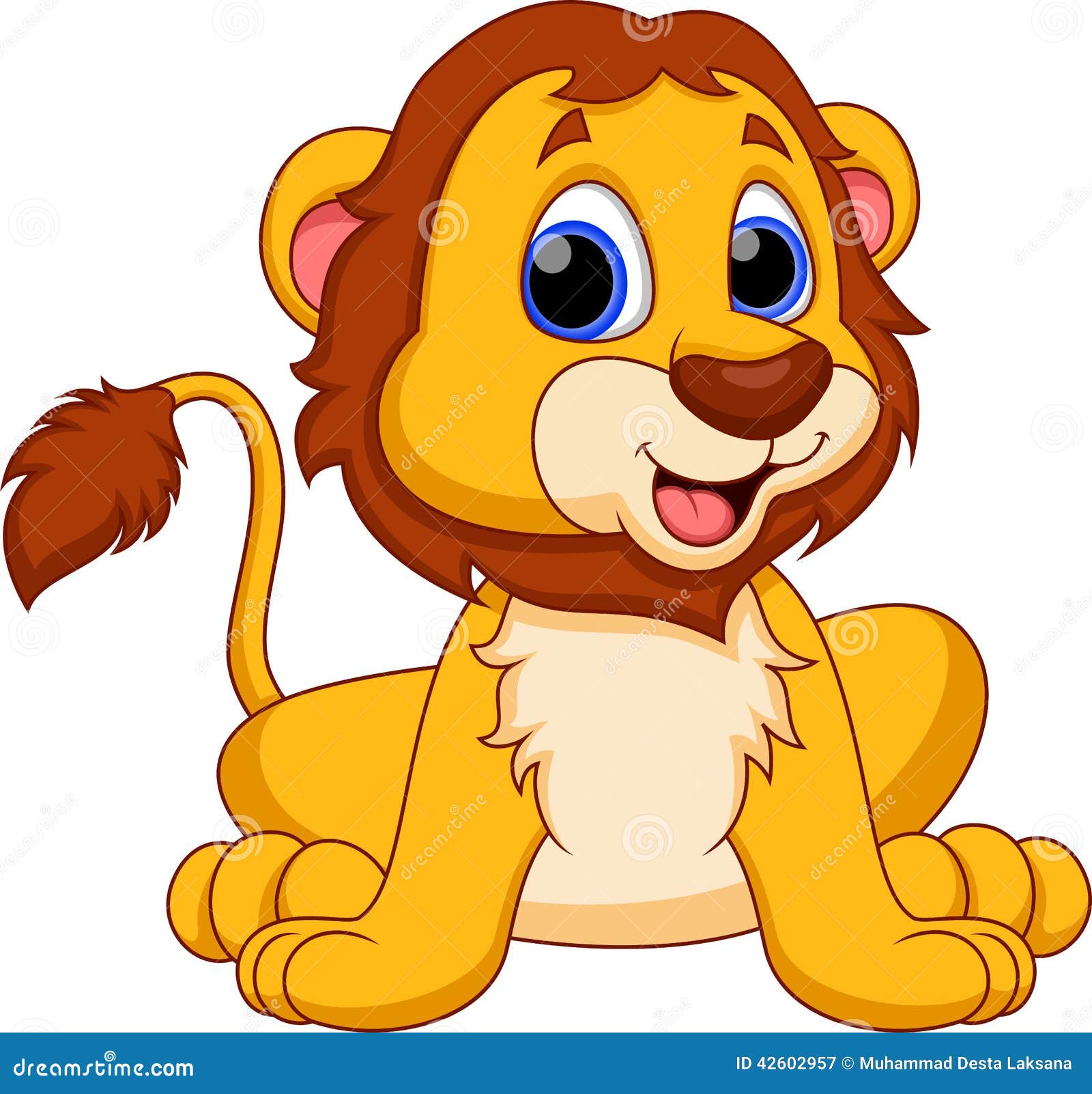 Lion cartoon stock illustration. Illustration of cute - 42602957