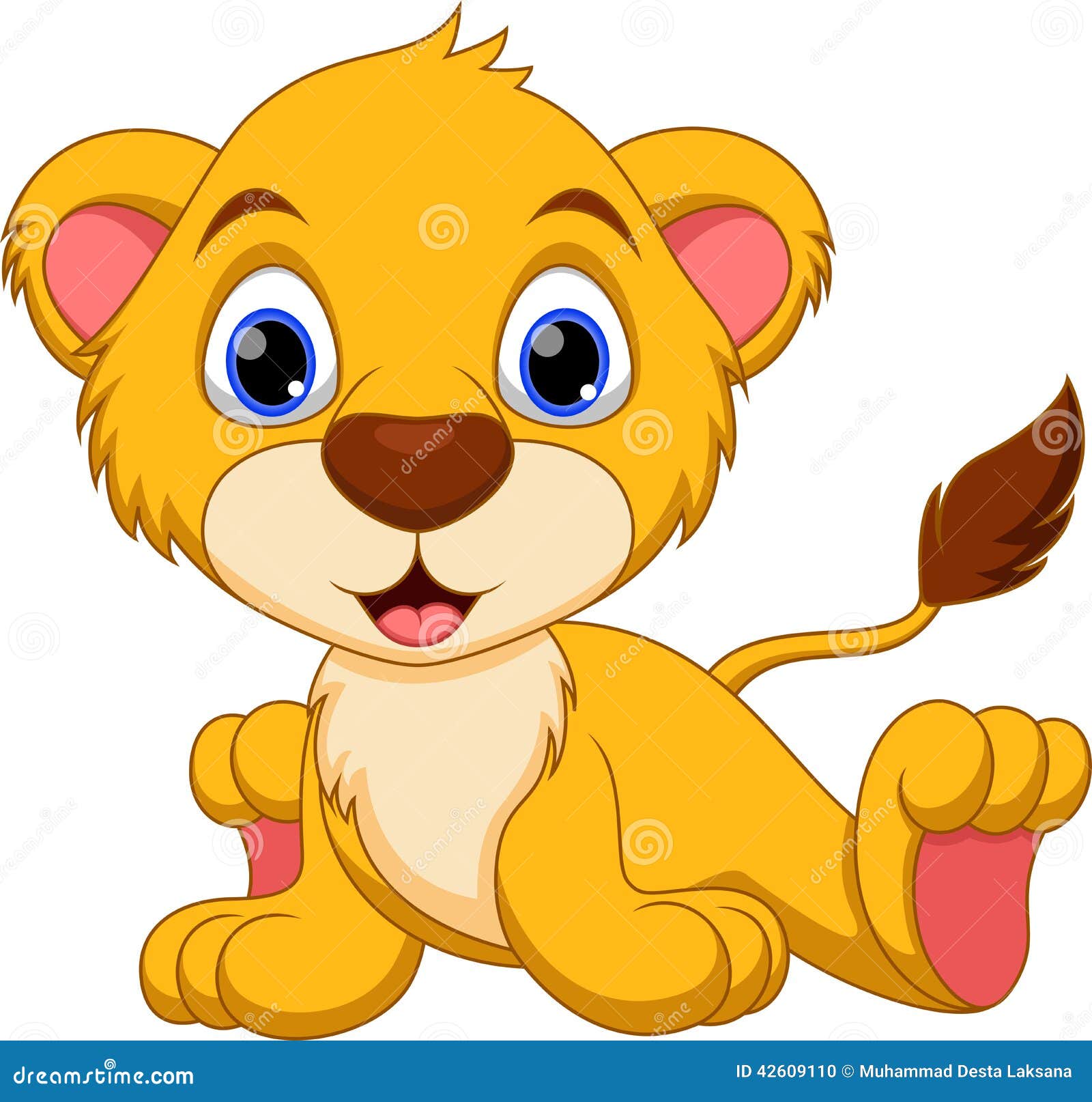 Lion cartoon stock vector. Illustration of background - 42609110