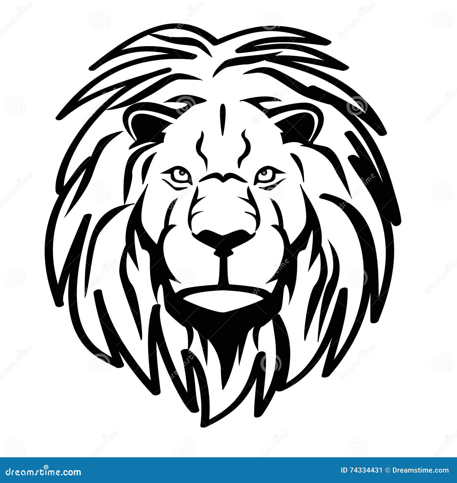 Lion stock vector. Illustration of lion, sketch, black - 74334431