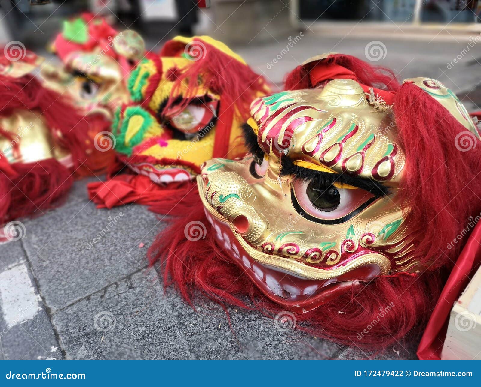 Lion dance editorial photography. Image of chinese, head 172479422