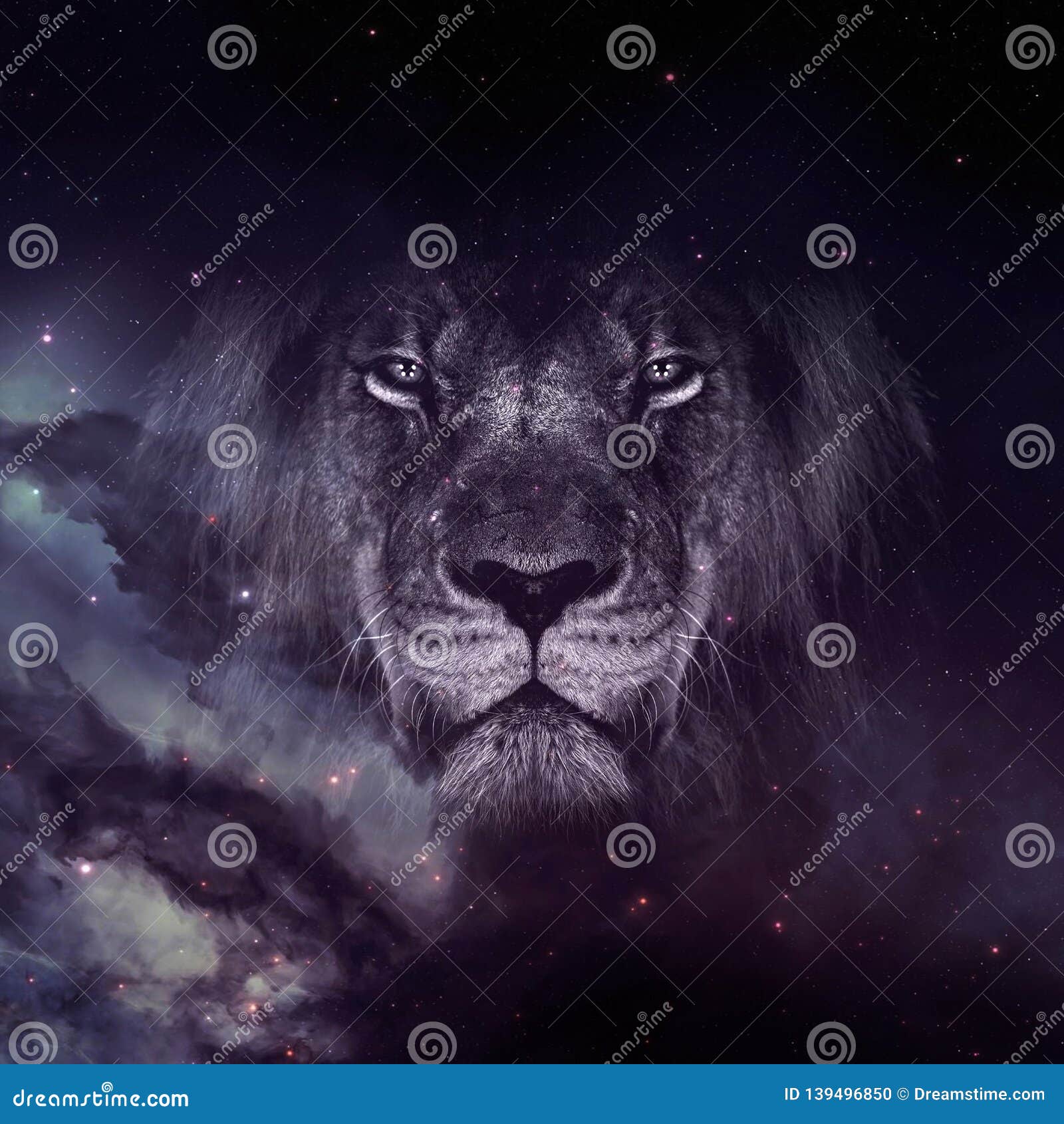 Spirit galaxy lion tree HD phone wallpaper  Peakpx