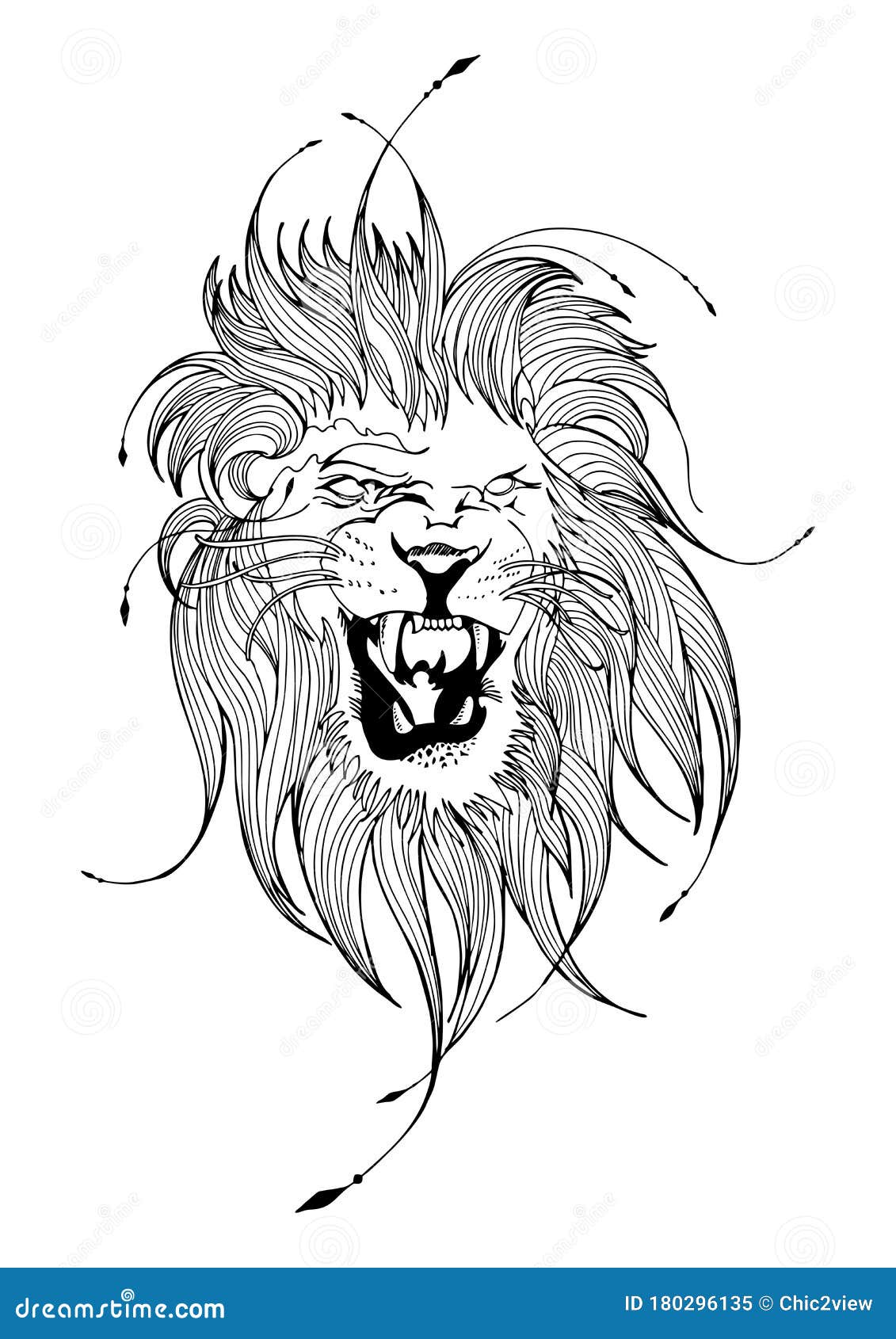 Pencil Sketch lion face on - Arthub.ai-saigonsouth.com.vn