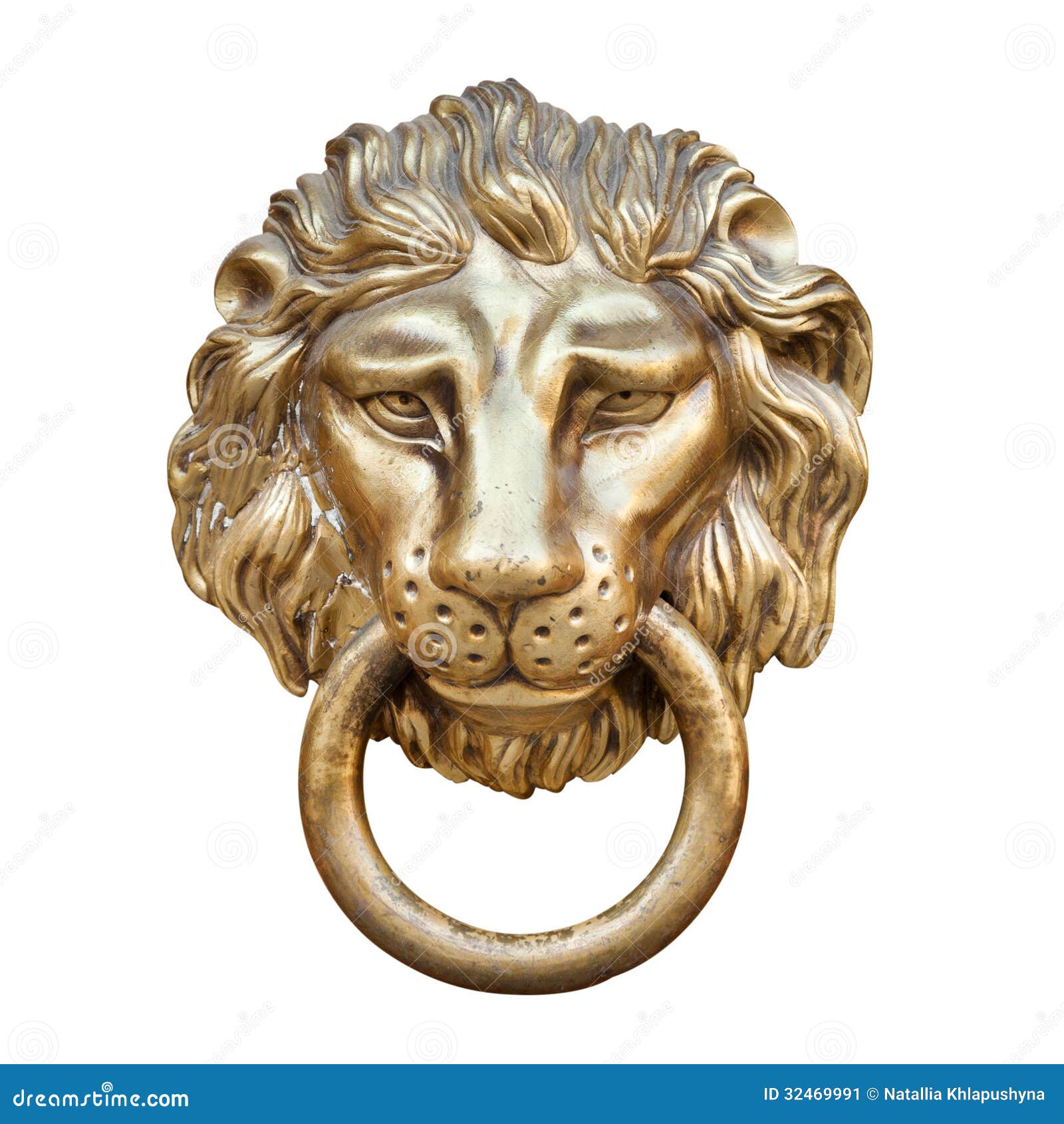 Brass Lionhead Lion Head Door Knocker Brass Door Knocker Holiday