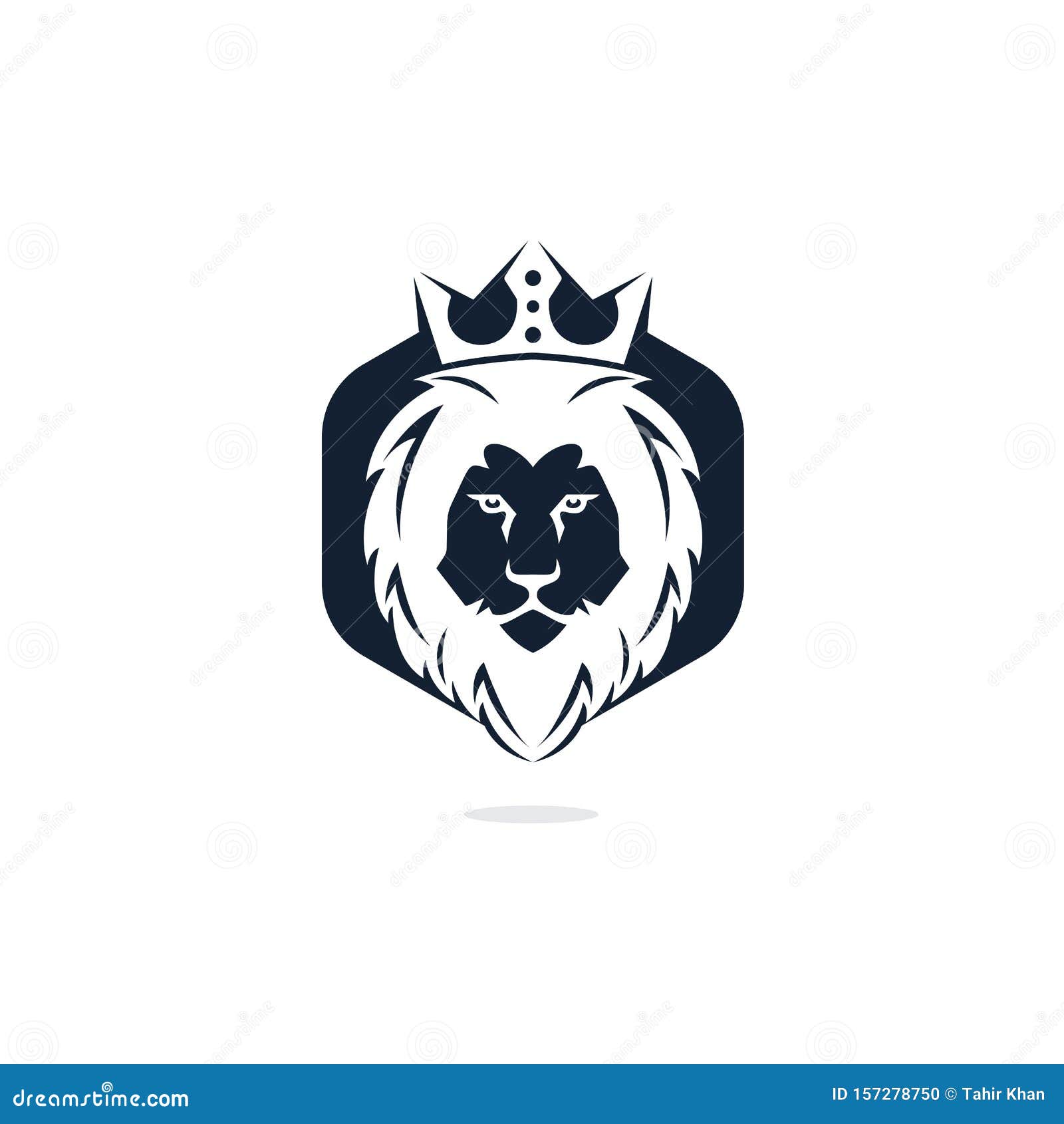 Lion King Head Sign Concept. Stock Vector - Illustration of conceptn ...