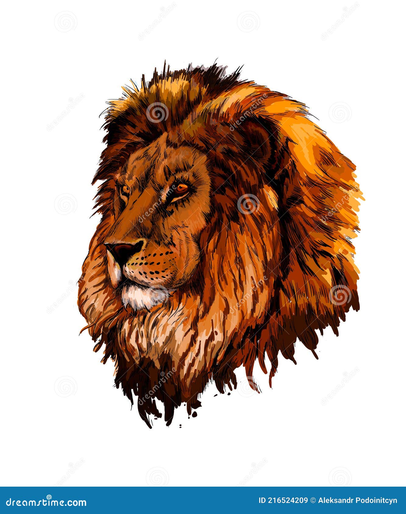 Lion Drawing with Flowers Tattoo Design Gift' Sticker | Spreadshirt
