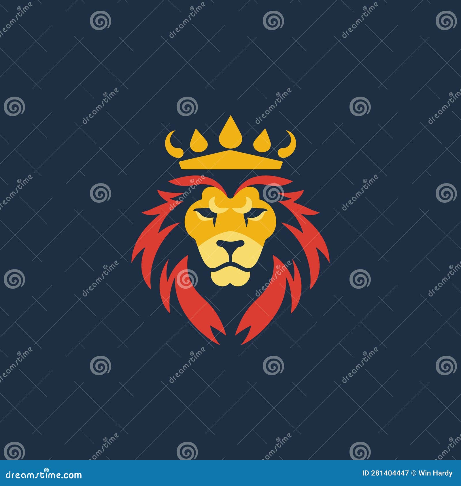 lion logo    template