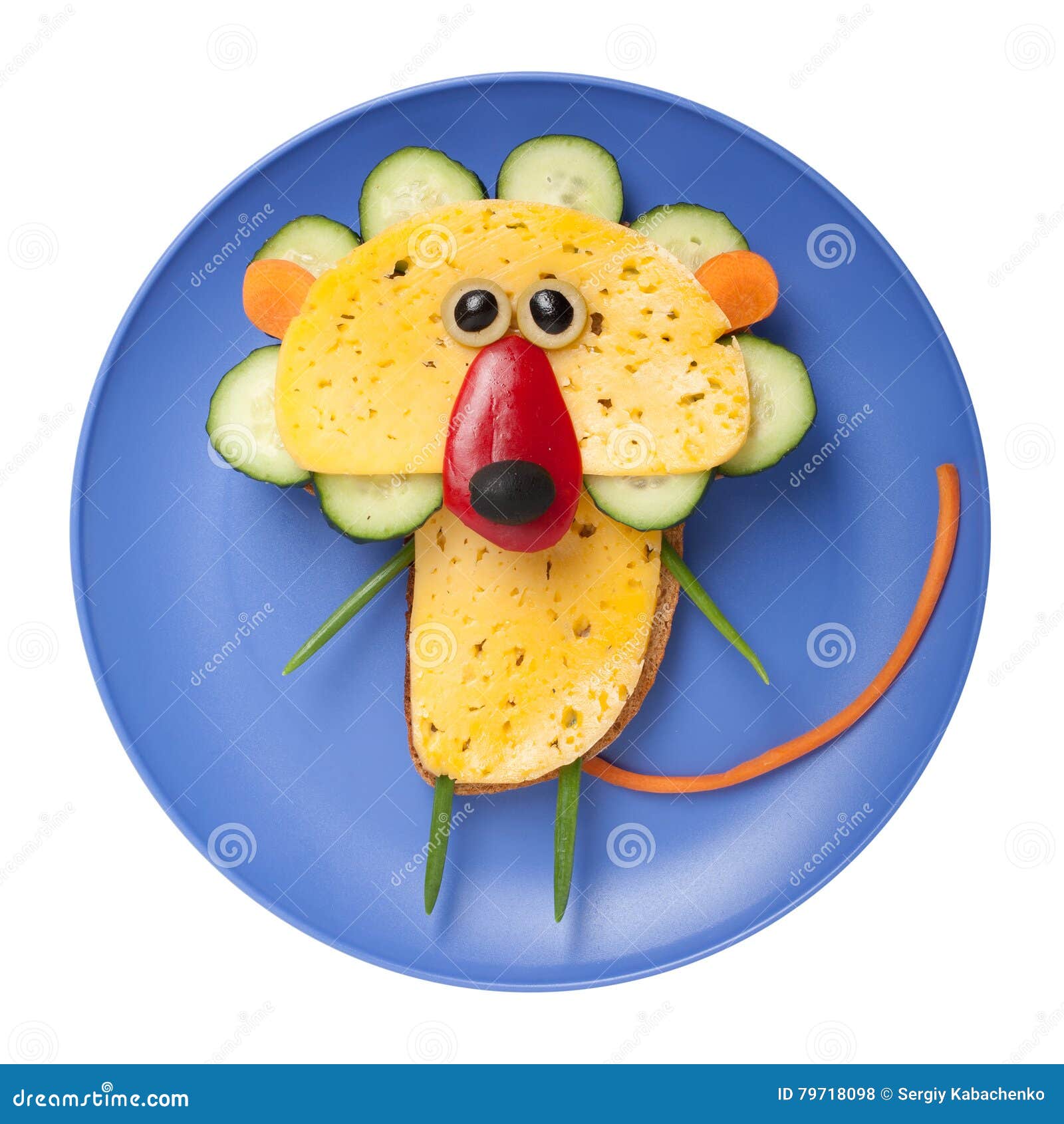 Lion Made of Bread, Cheese and Vegetables Stock Photo Image of mammal