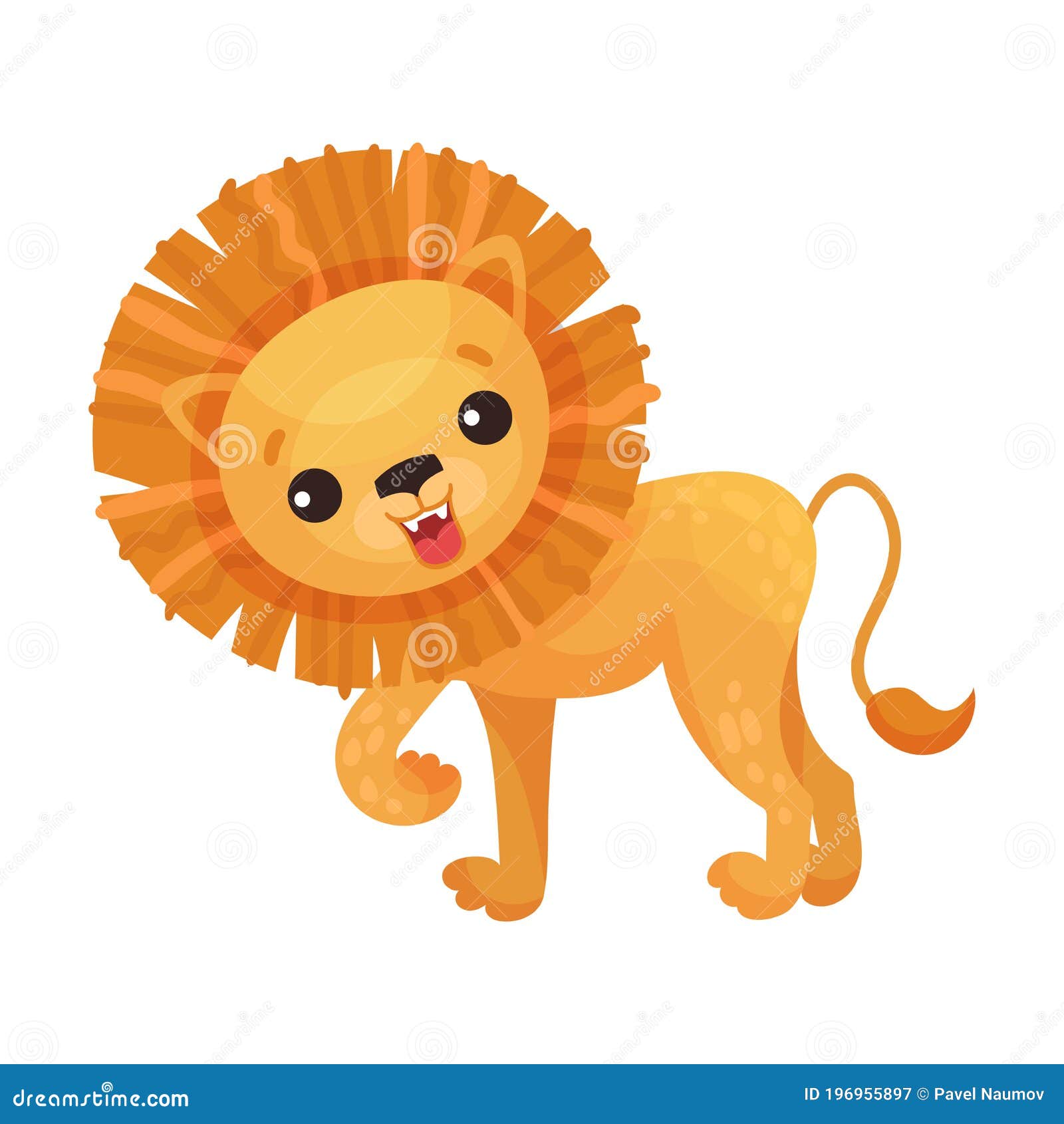 Lion with Mane As African Animal Vector Illustration Stock Vector - Illustration of native, exotic: 196955897 Lion with Mane As African Animal Vector Illustration Stock Vector - Illustration of native, exotic: 196955897